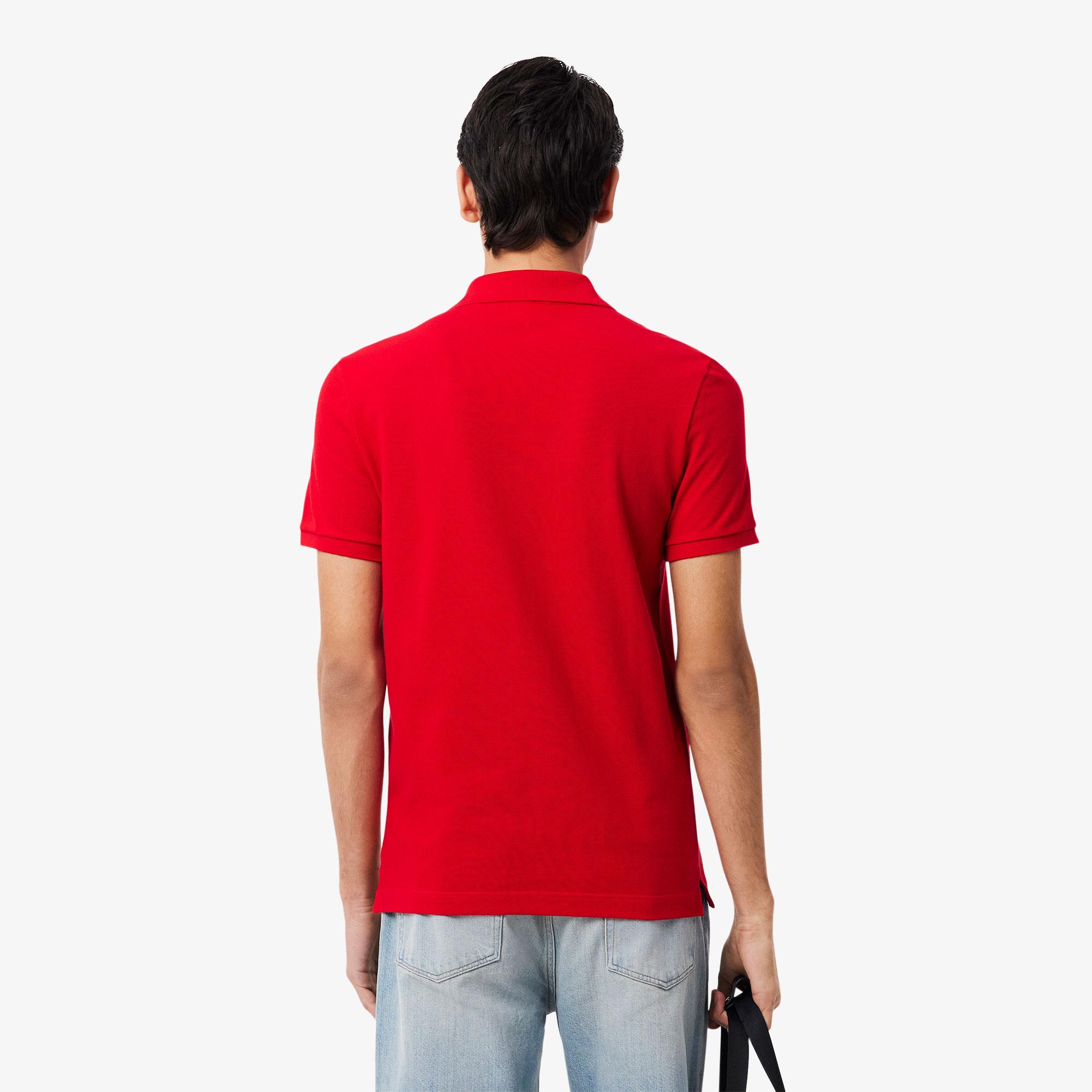L.12.12 Erkek Slim Fit Kırmızı Polo