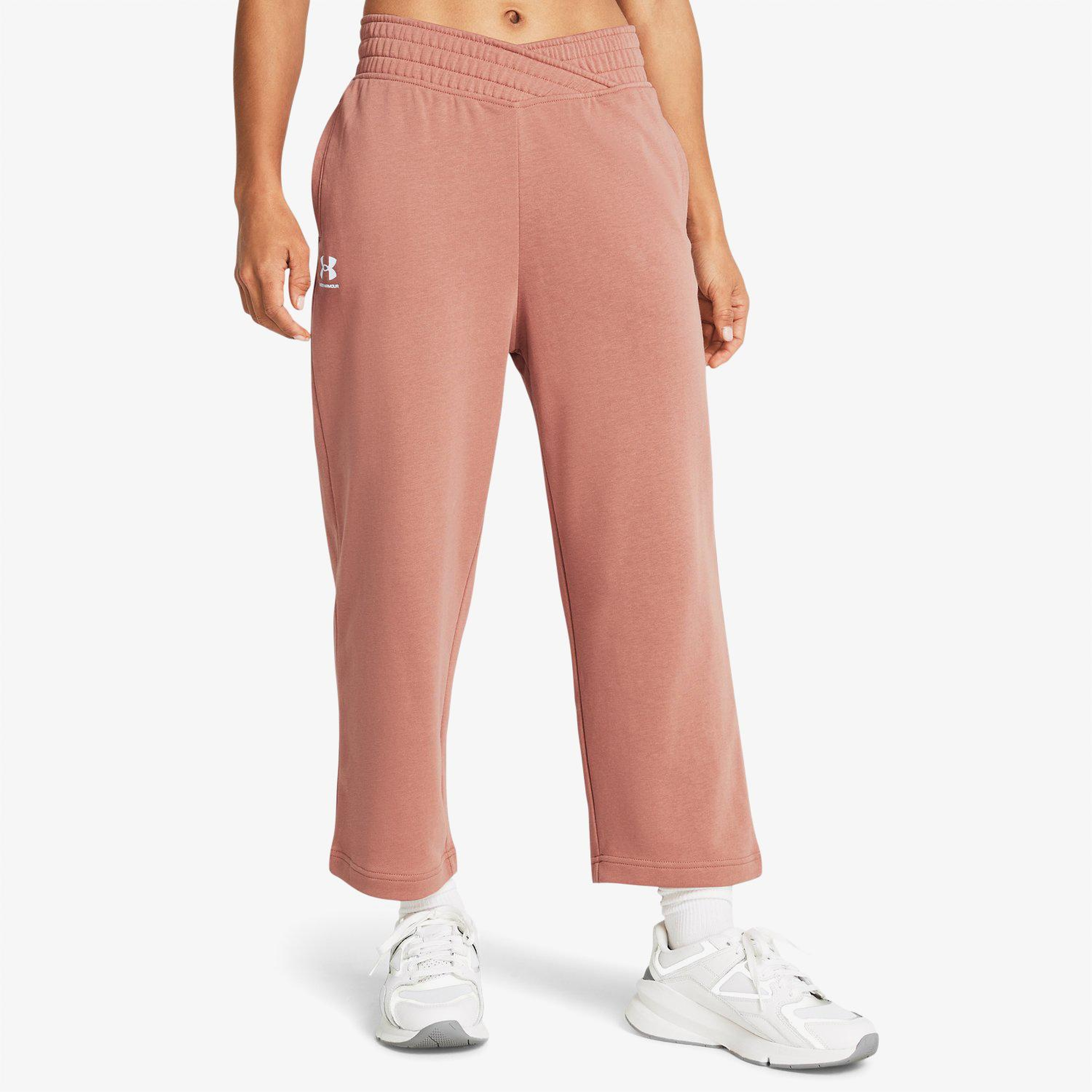 Under Armour Rival Terry Crop Kadın Pembe Günlük Eşofman Altı