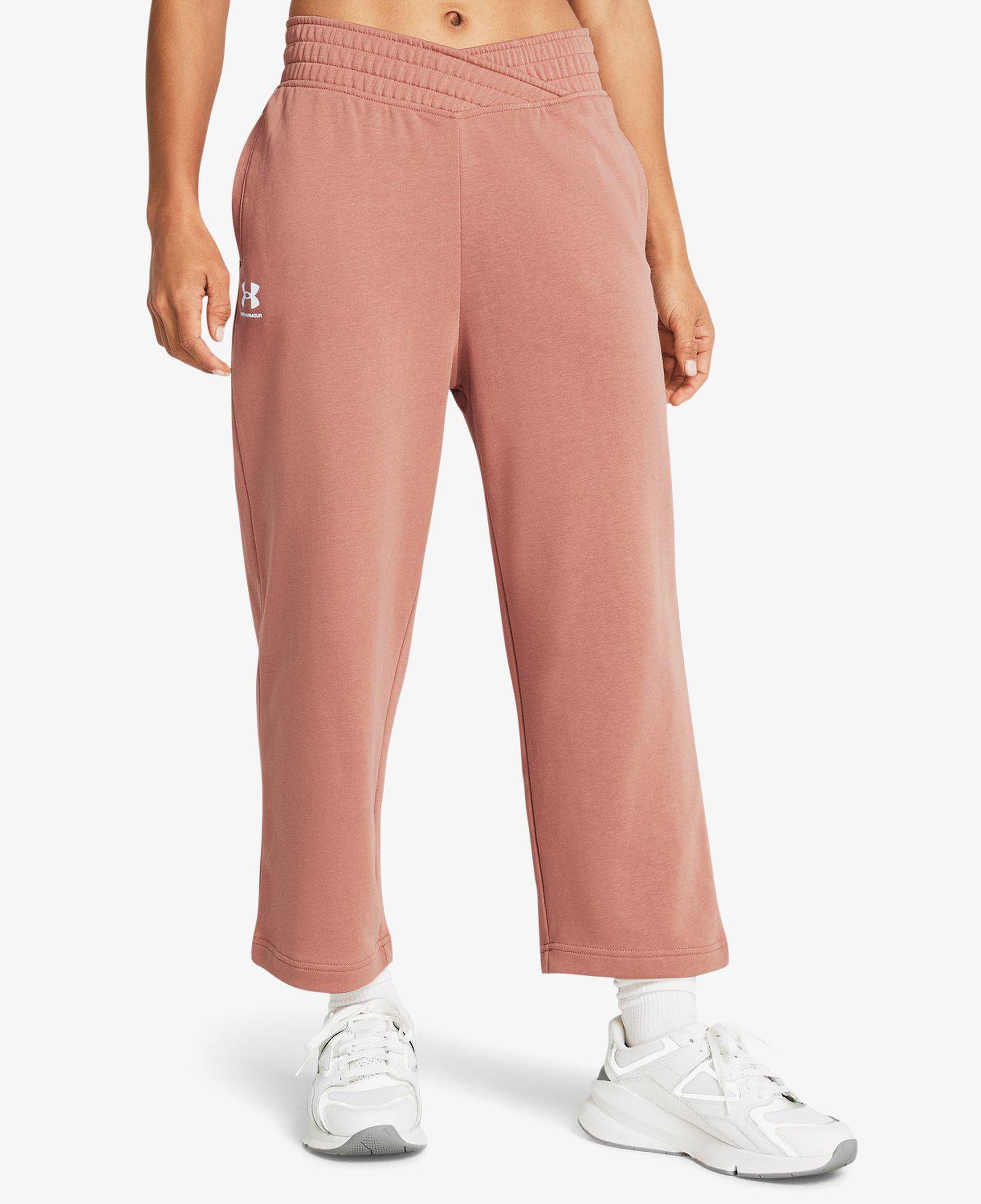 Under Armour Rival Terry Crop Kadın Pembe Günlük Eşofman Altı