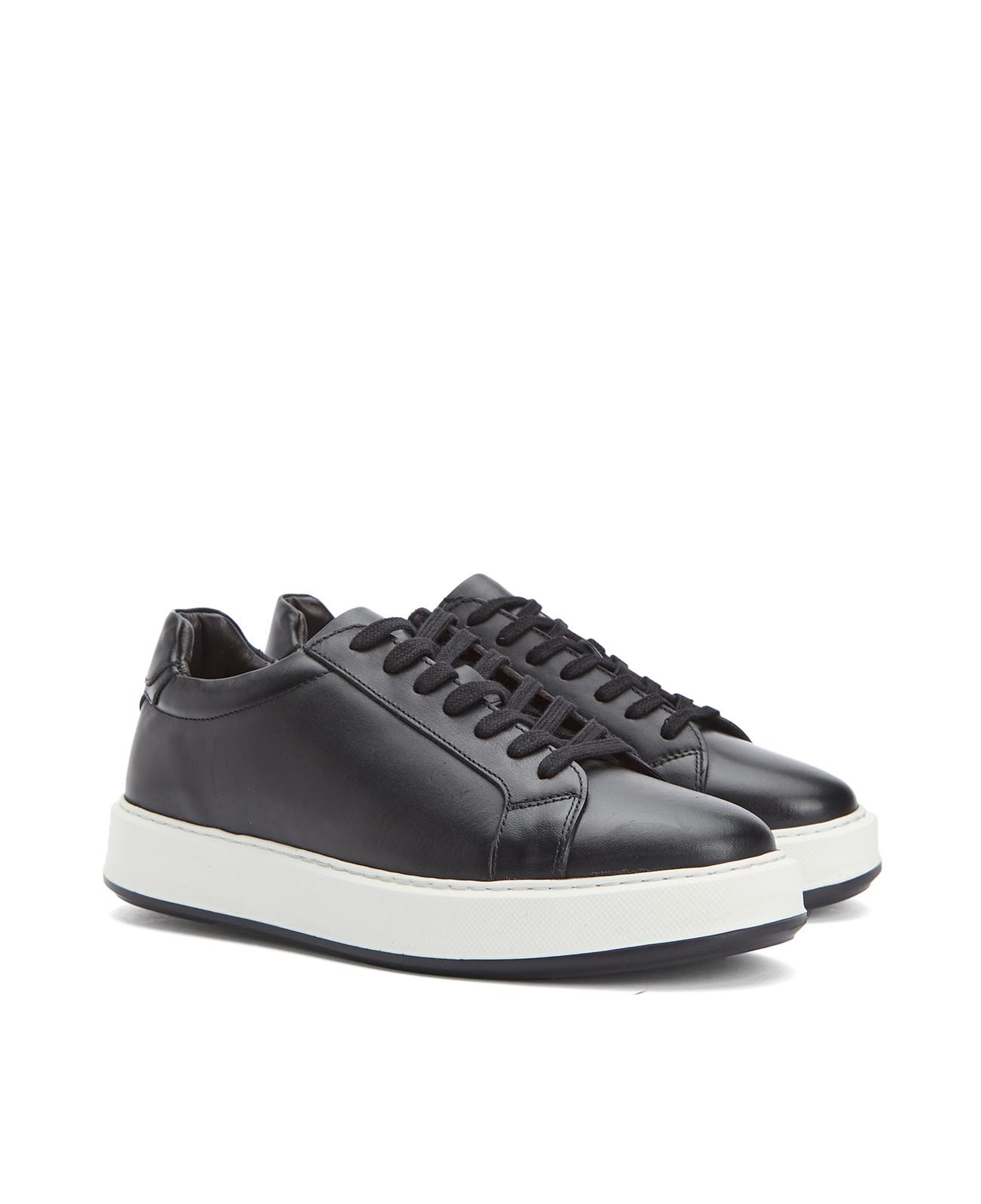 Divarese Erkek Siyah Günlük Rahat Deri Sneaker