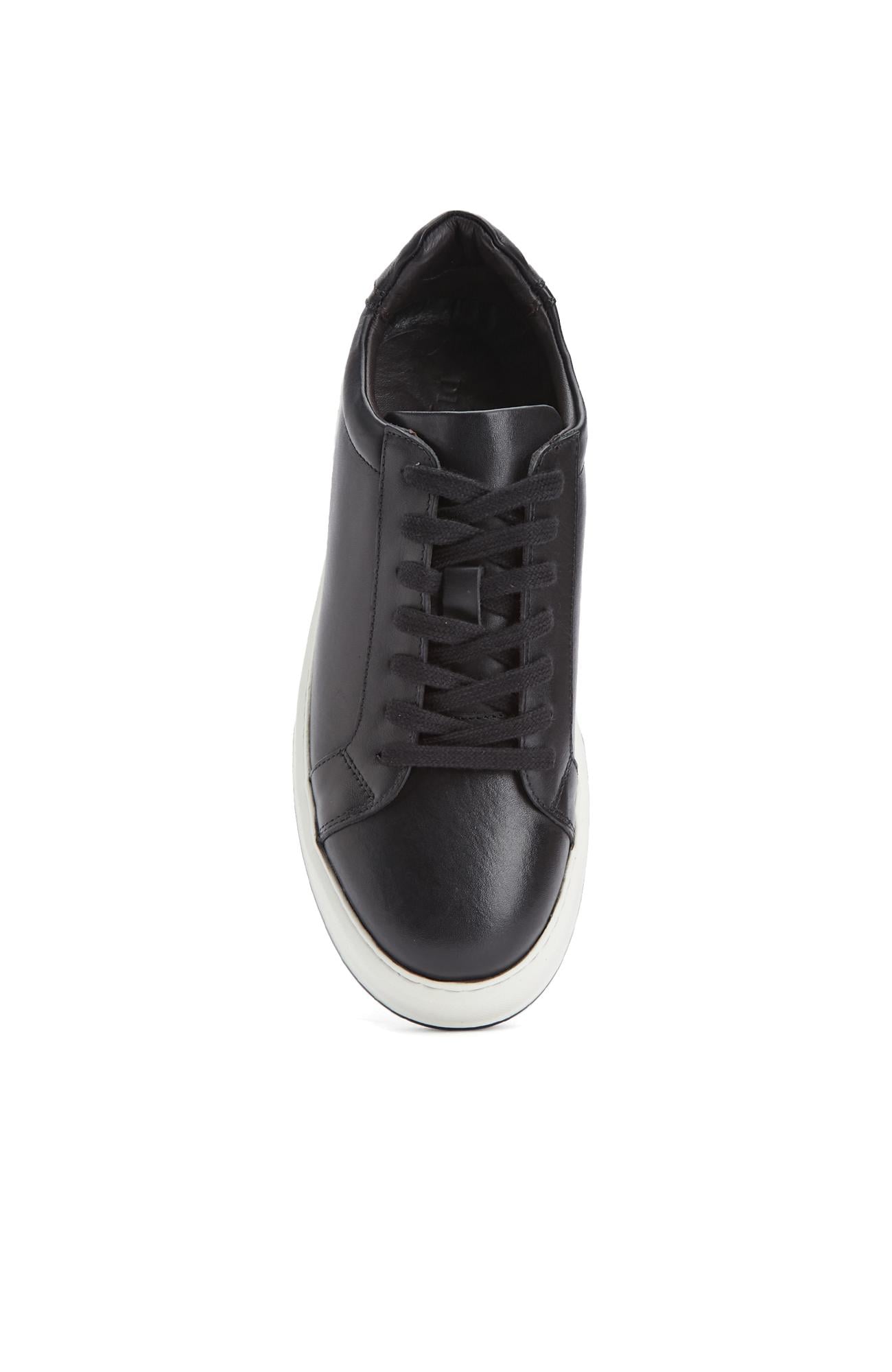 Divarese Erkek Siyah Günlük Rahat Deri Sneaker