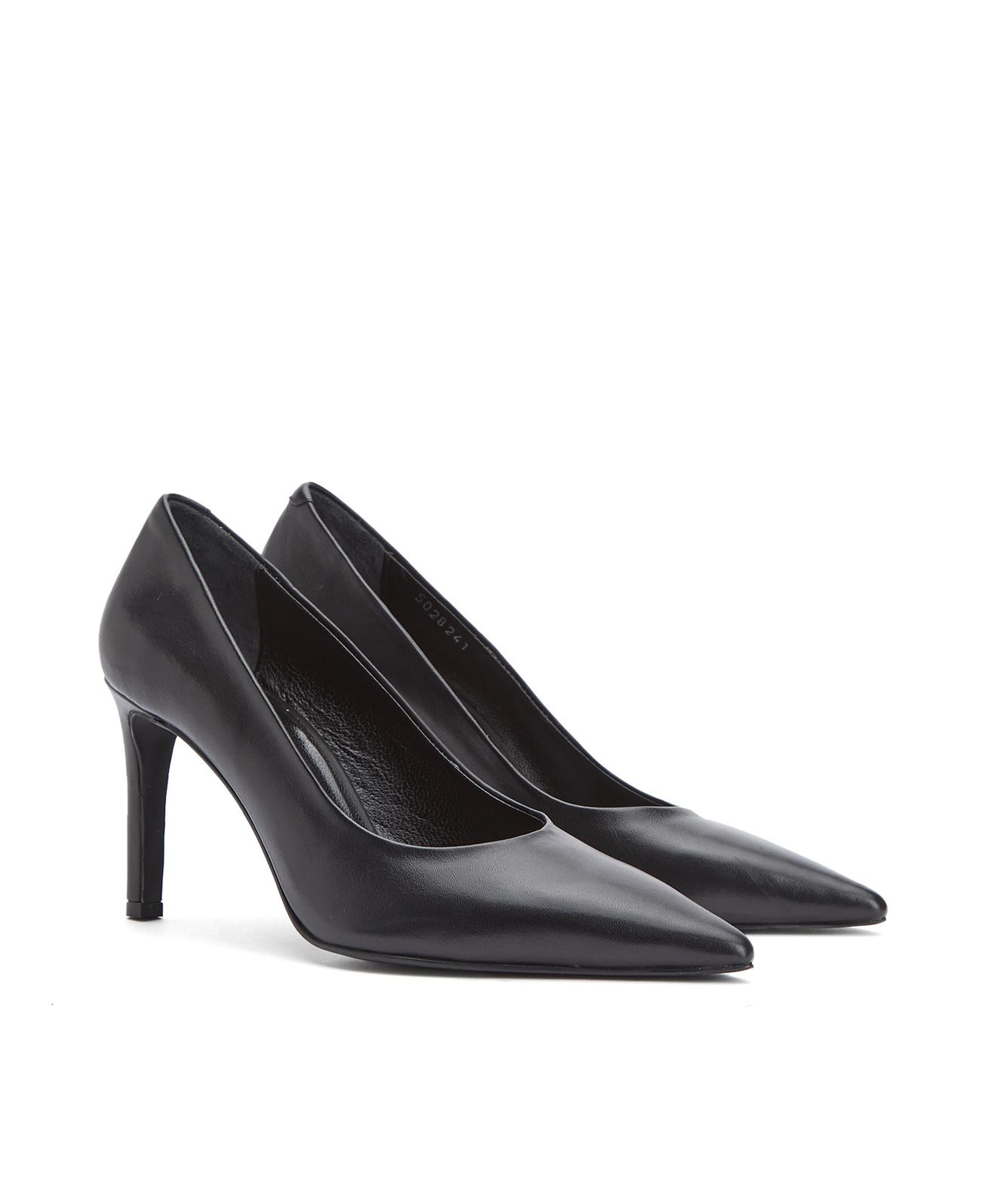 Divarese Kadın Siyah Deri Stiletto