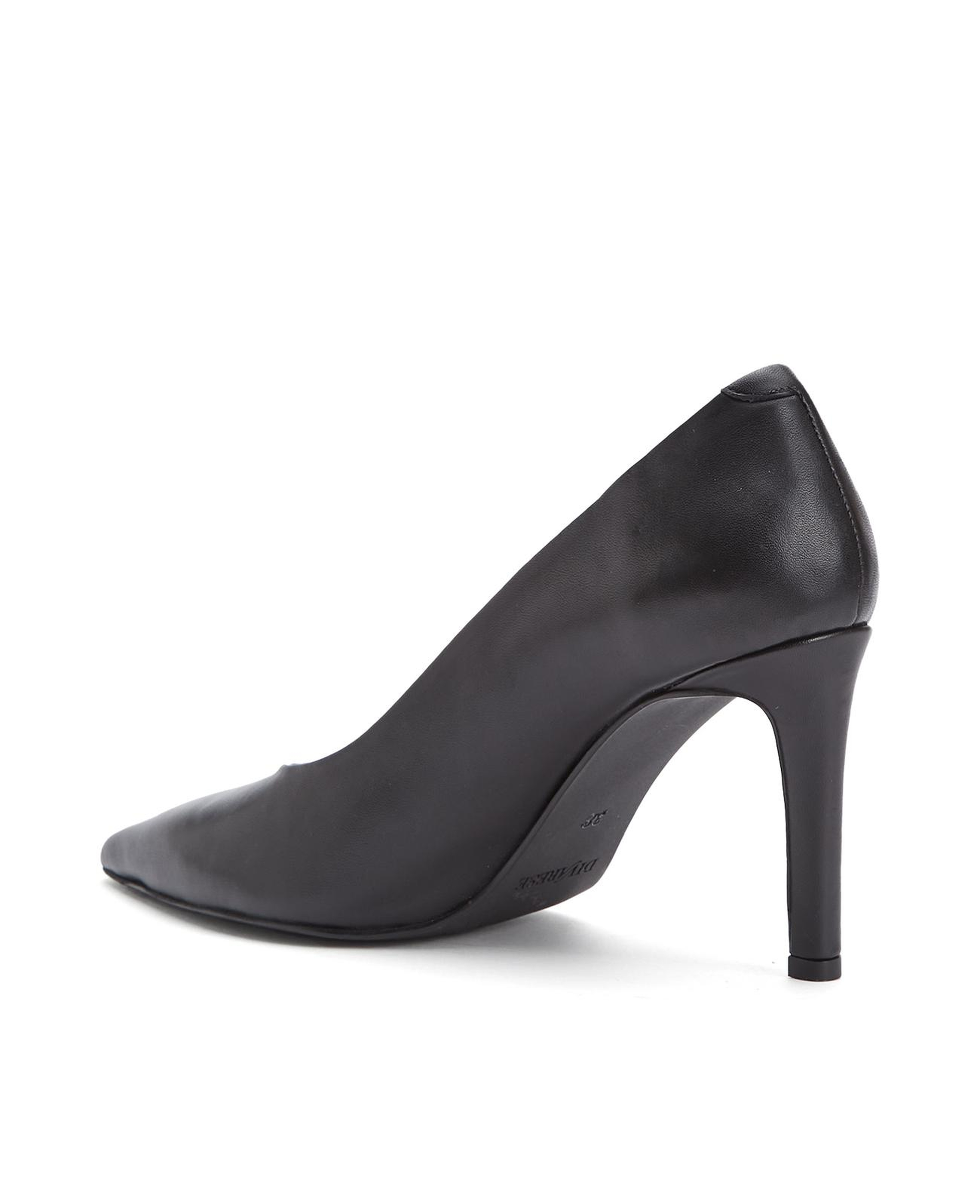 Divarese Kadın Siyah Deri Stiletto
