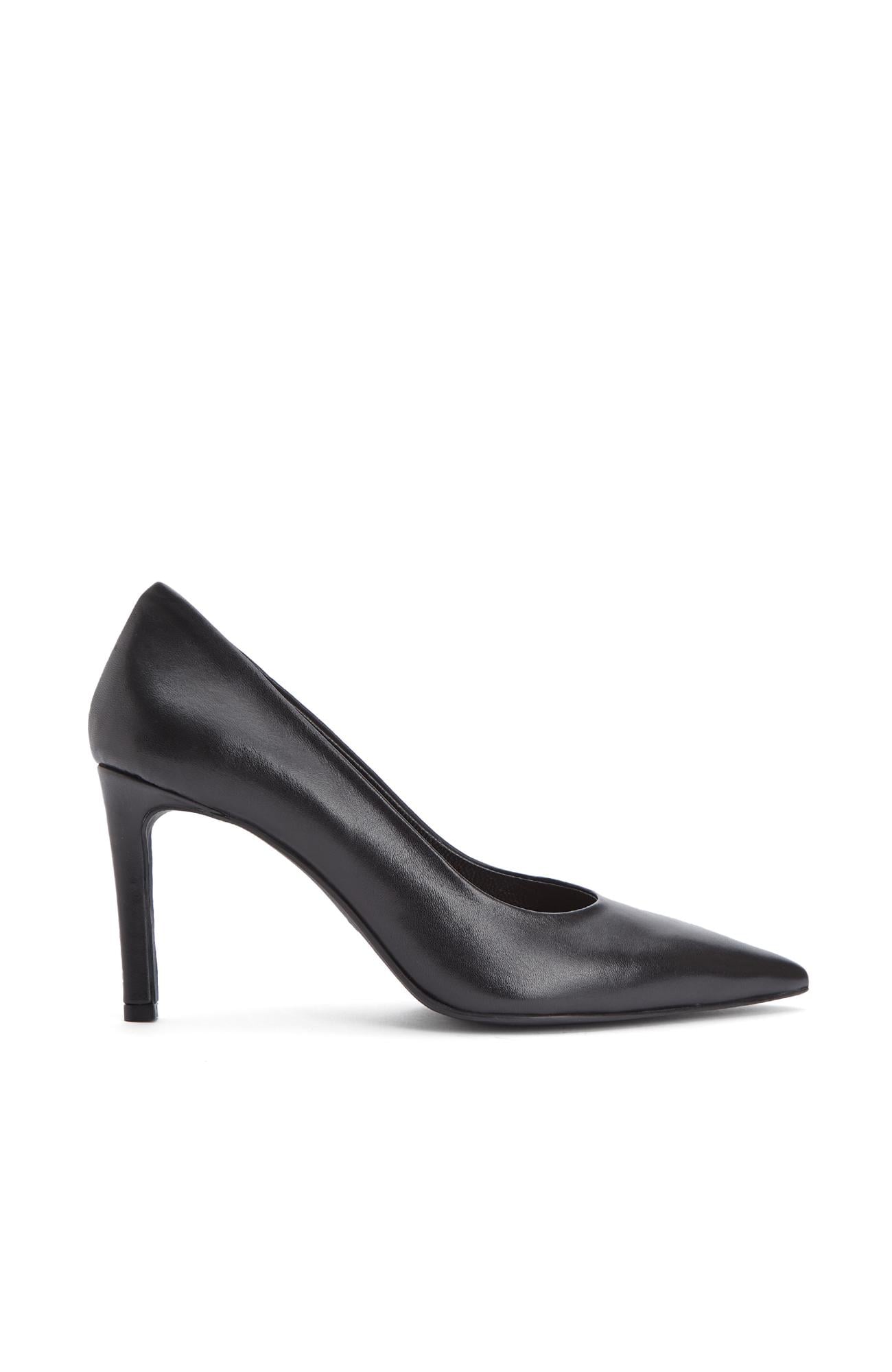 Divarese Kadın Siyah Deri Stiletto