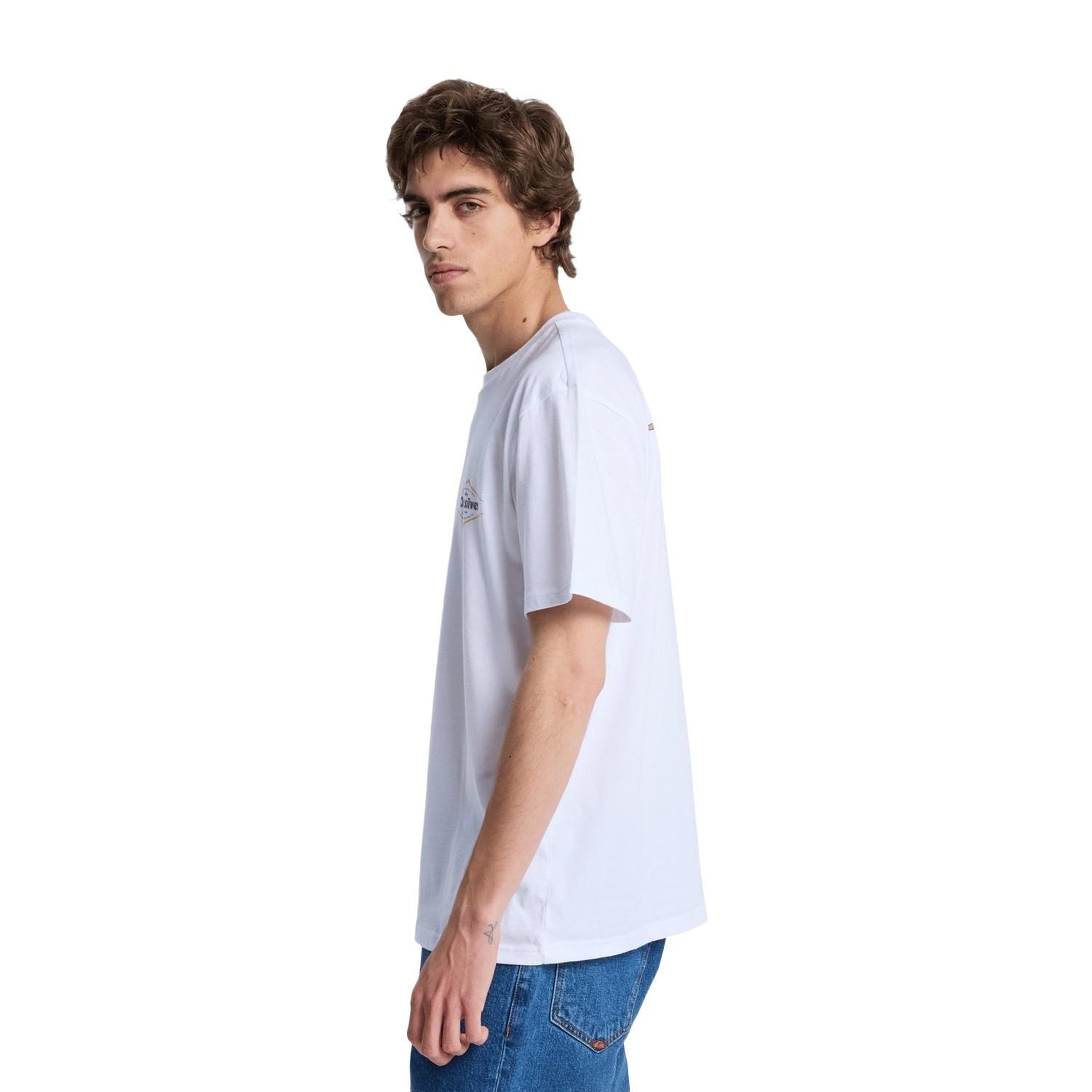 Quiksilver Da Erkek Beyaz Tişört