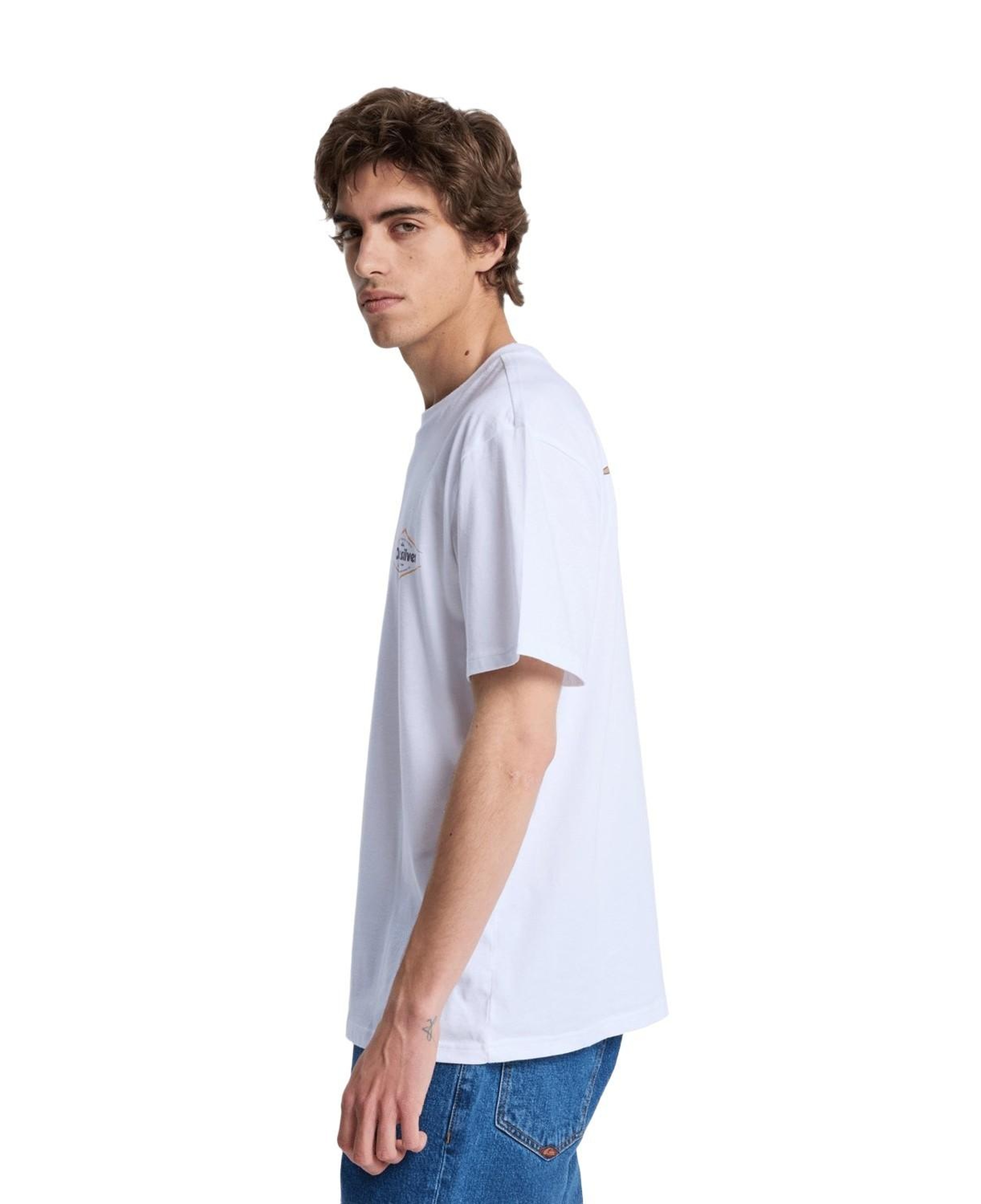 Quiksilver Da Erkek Beyaz Tişört
