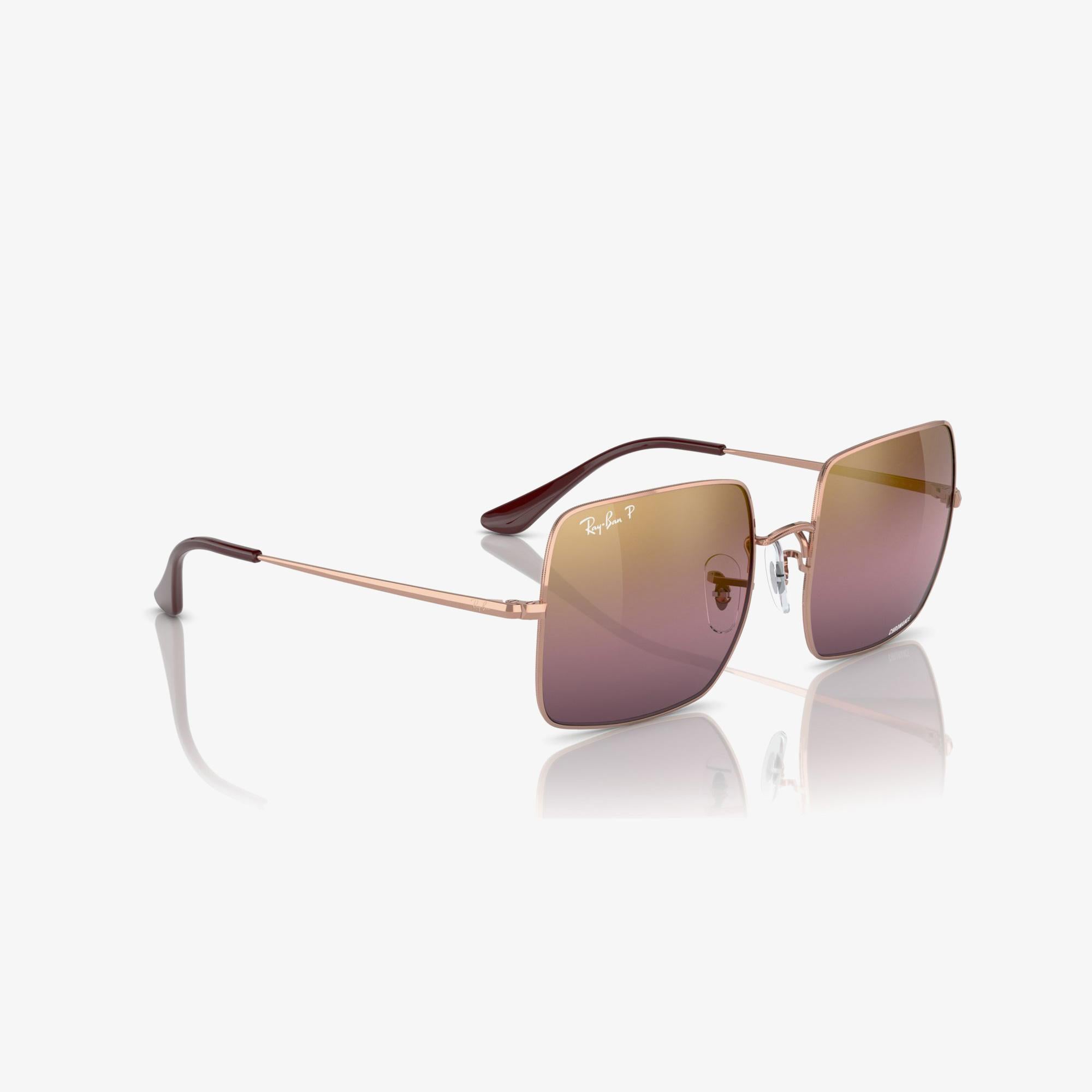 Ray-Ban Square 1971 Chromance RB1971 Kadın Altın Rengi Güneş Gözlüğü
