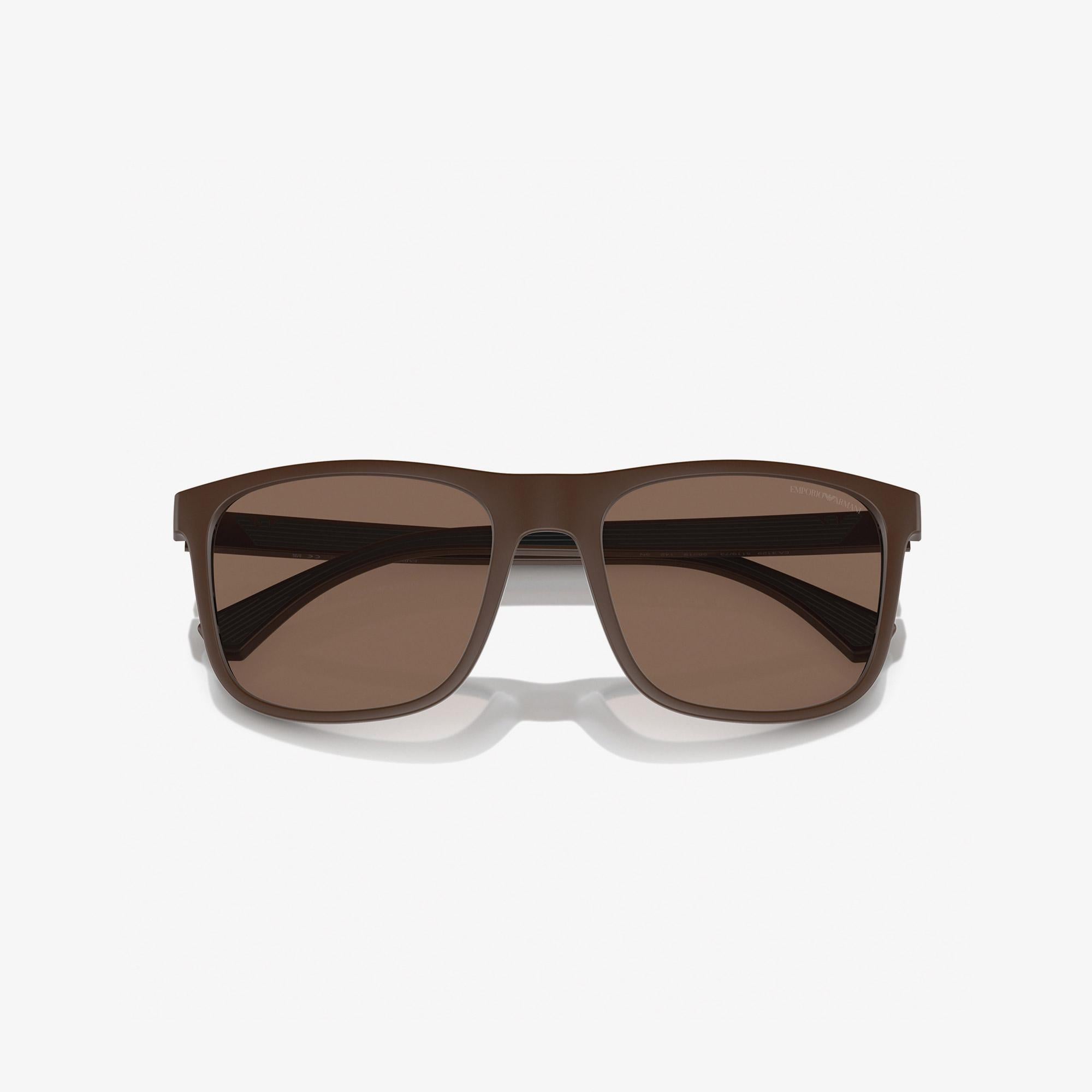 Emporio Armani 0EA4129 Injected Erkek Kahverengi Güneş Gözlüğü