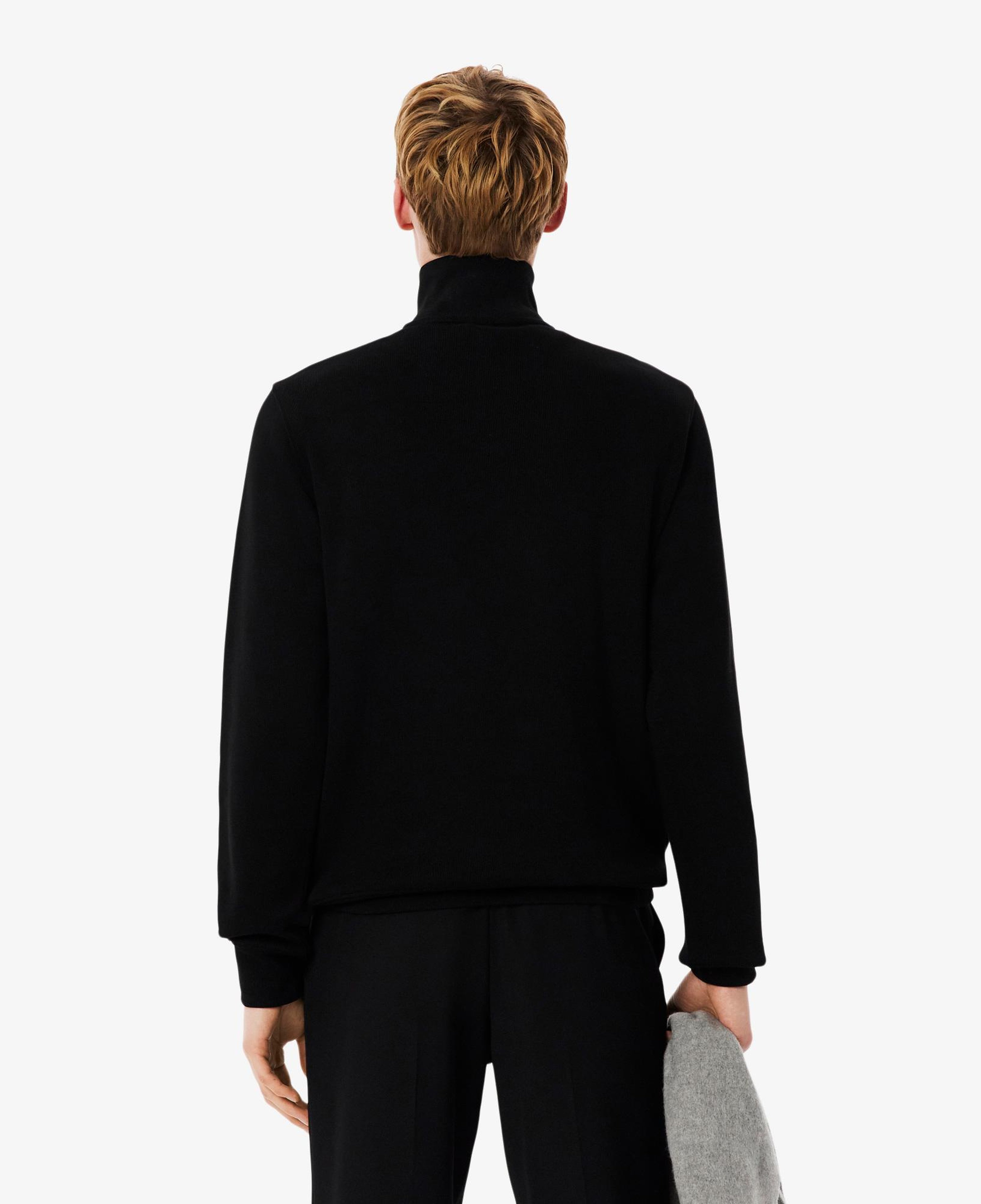 Lacoste Erkek Classic Fit Yarım Fermuarlı Siyah Sweatshirt