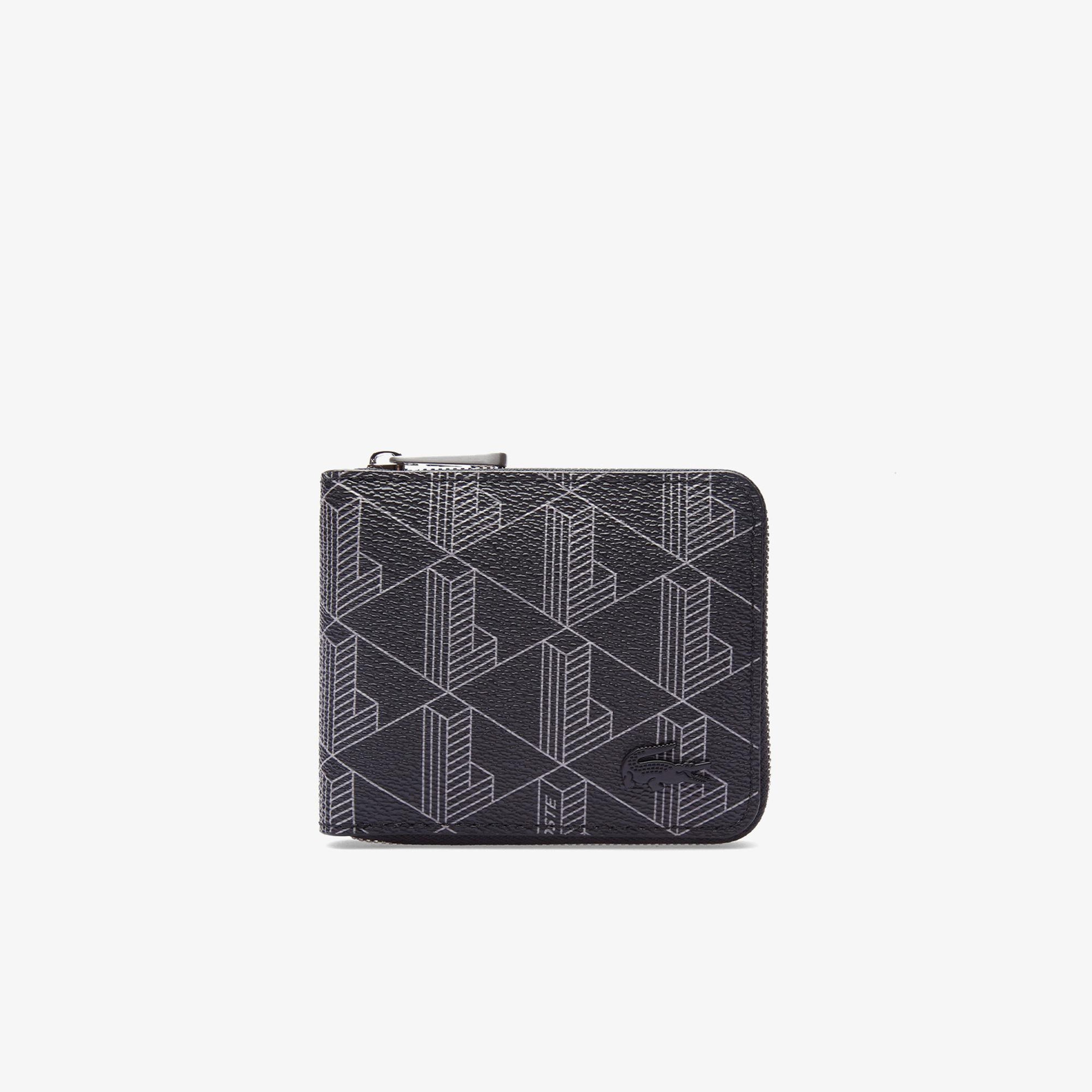 Lacoste The Blend Erkek Monogram Siyah Cüzdan