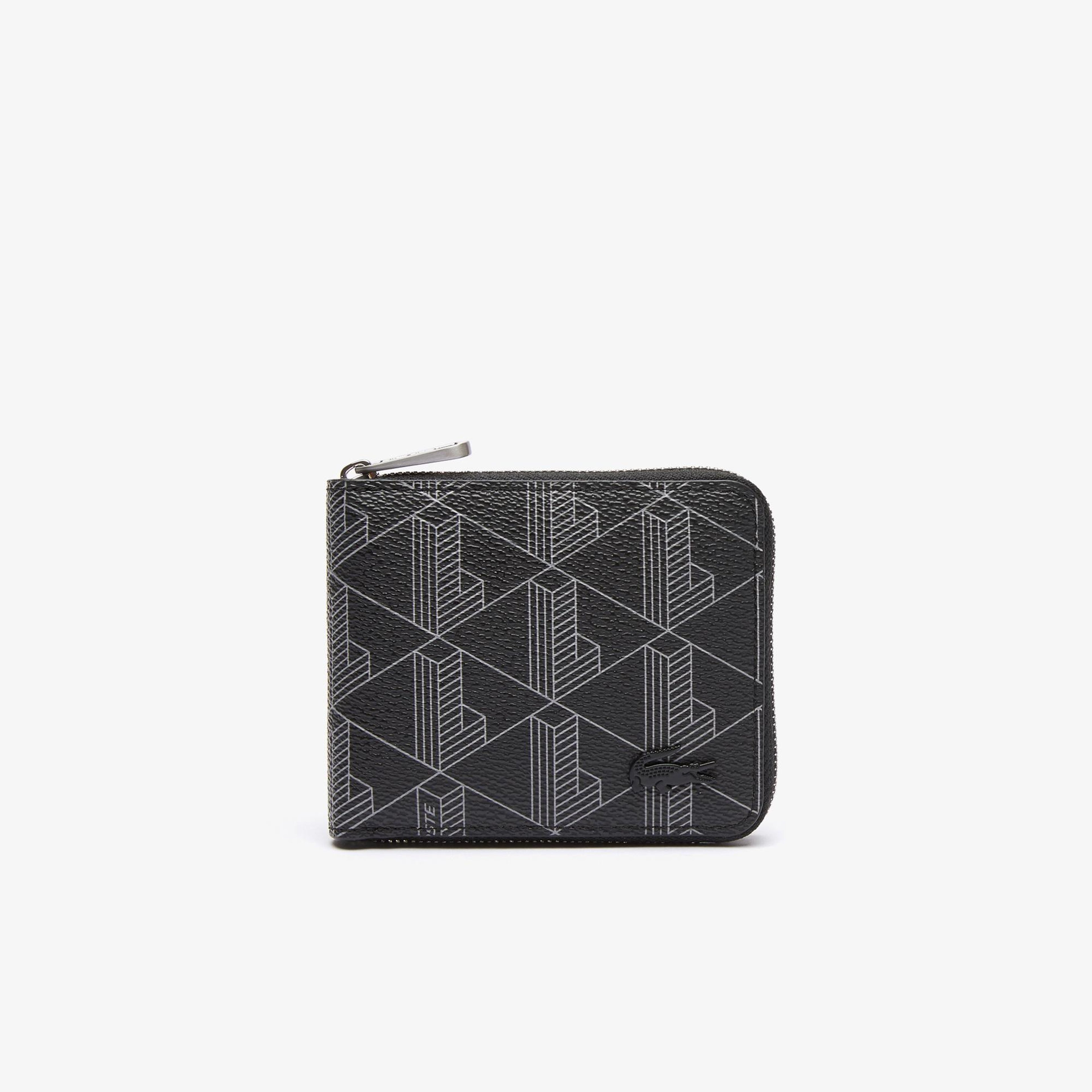 Lacoste The Blend Erkek Monogram Siyah Cüzdan