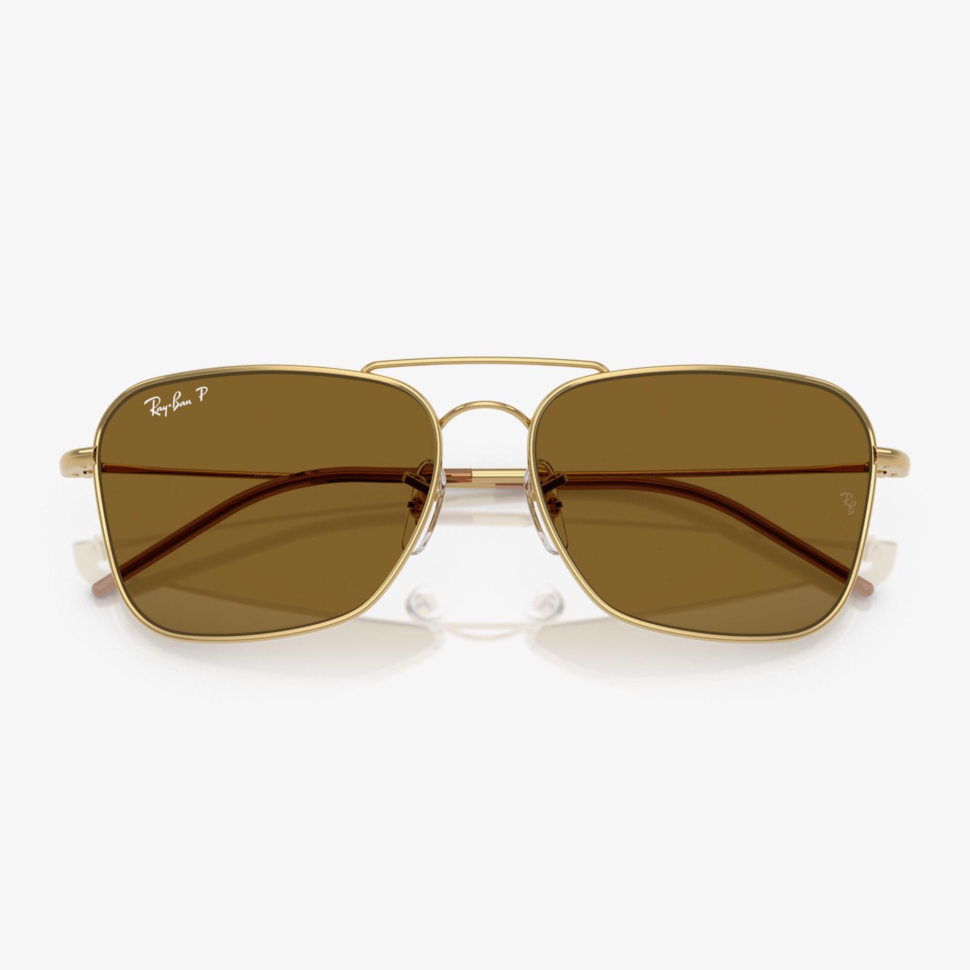 Ray-Ban Caravan Reverse RBR0102S Unisex Altın Rengi Güneş Gözlüğü