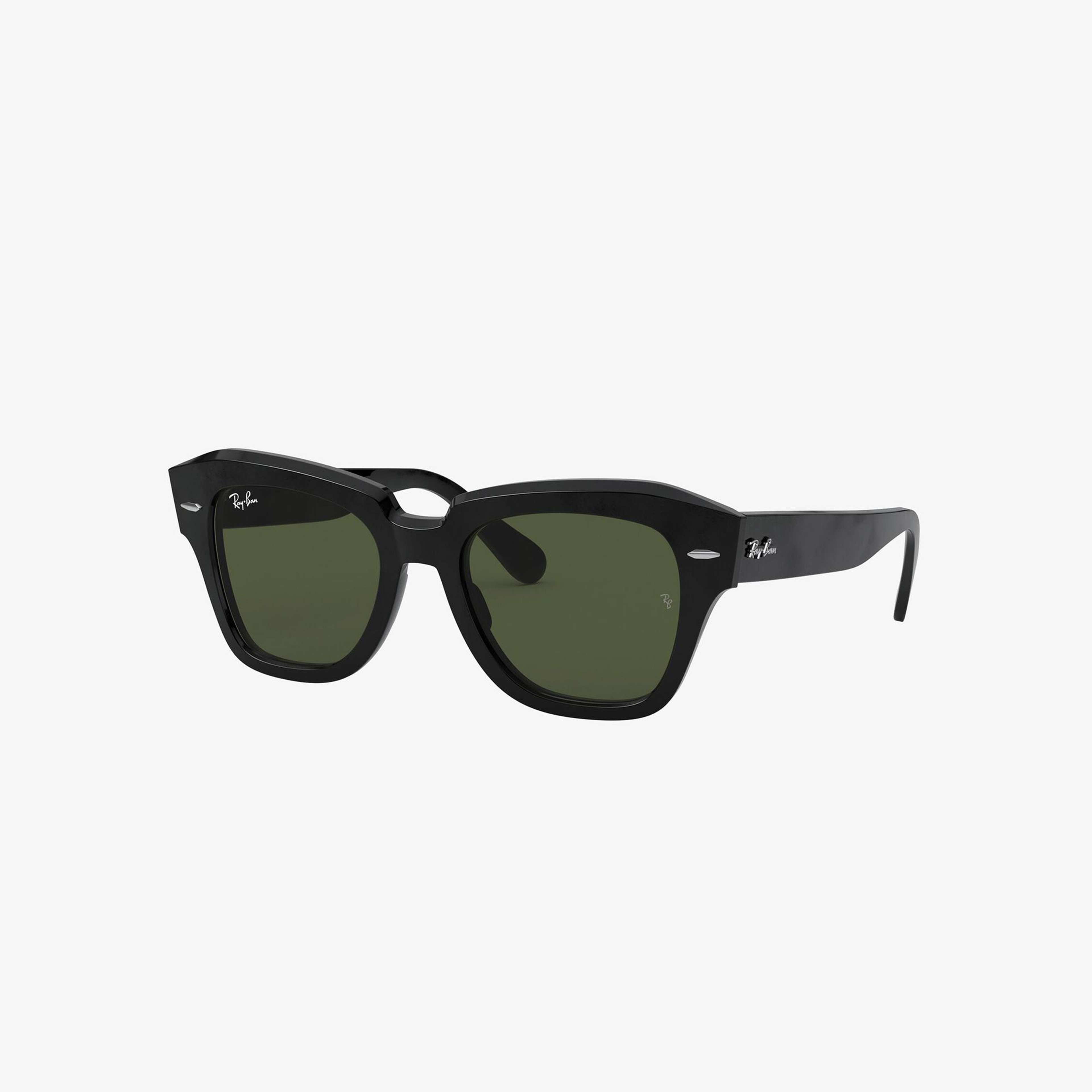 RAY-BAN 0RB2186 State Street Unisex Siyah Kare Güneş Gözlüğü