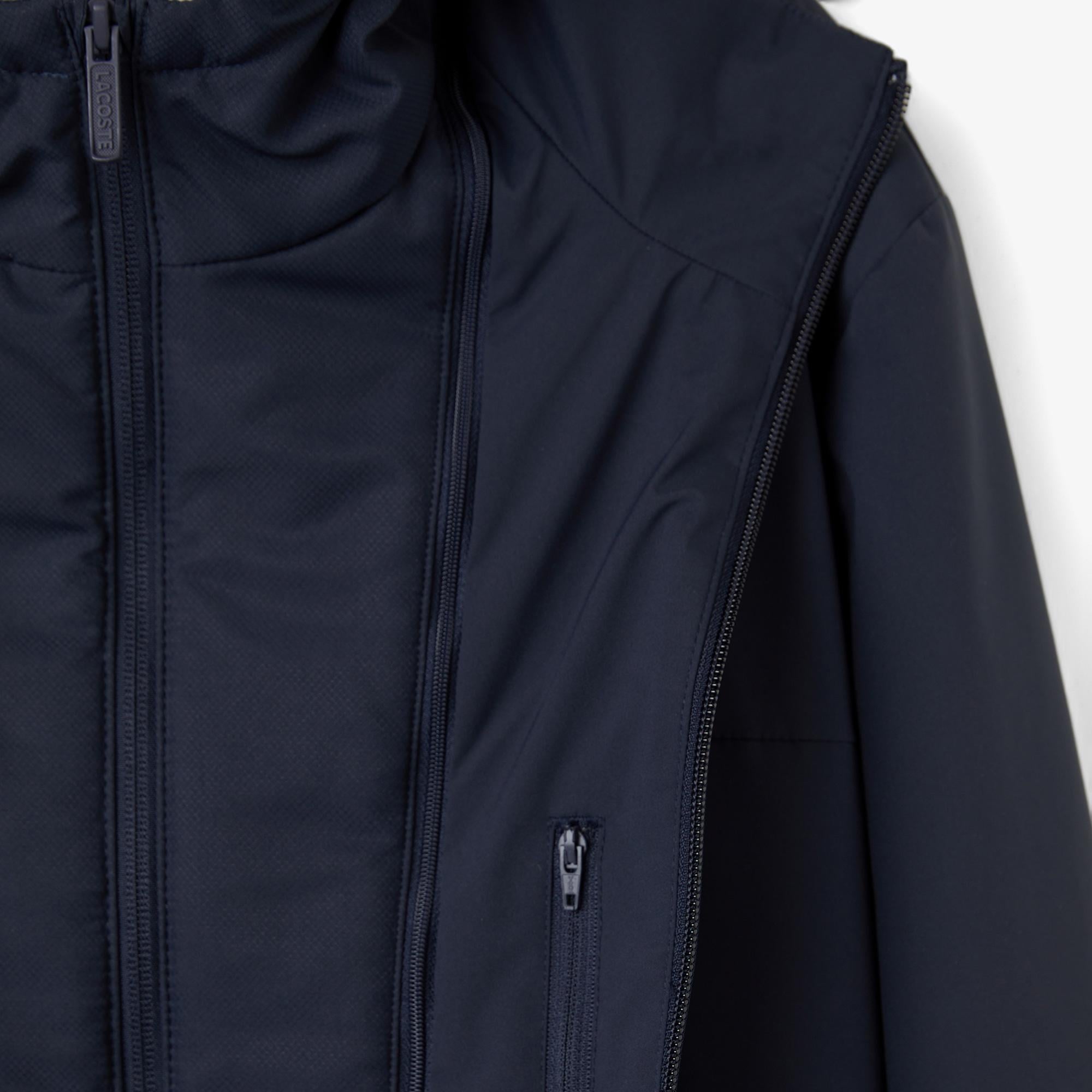 Erkek Relaxed Fit Kapüşonlu Lacivert Mont