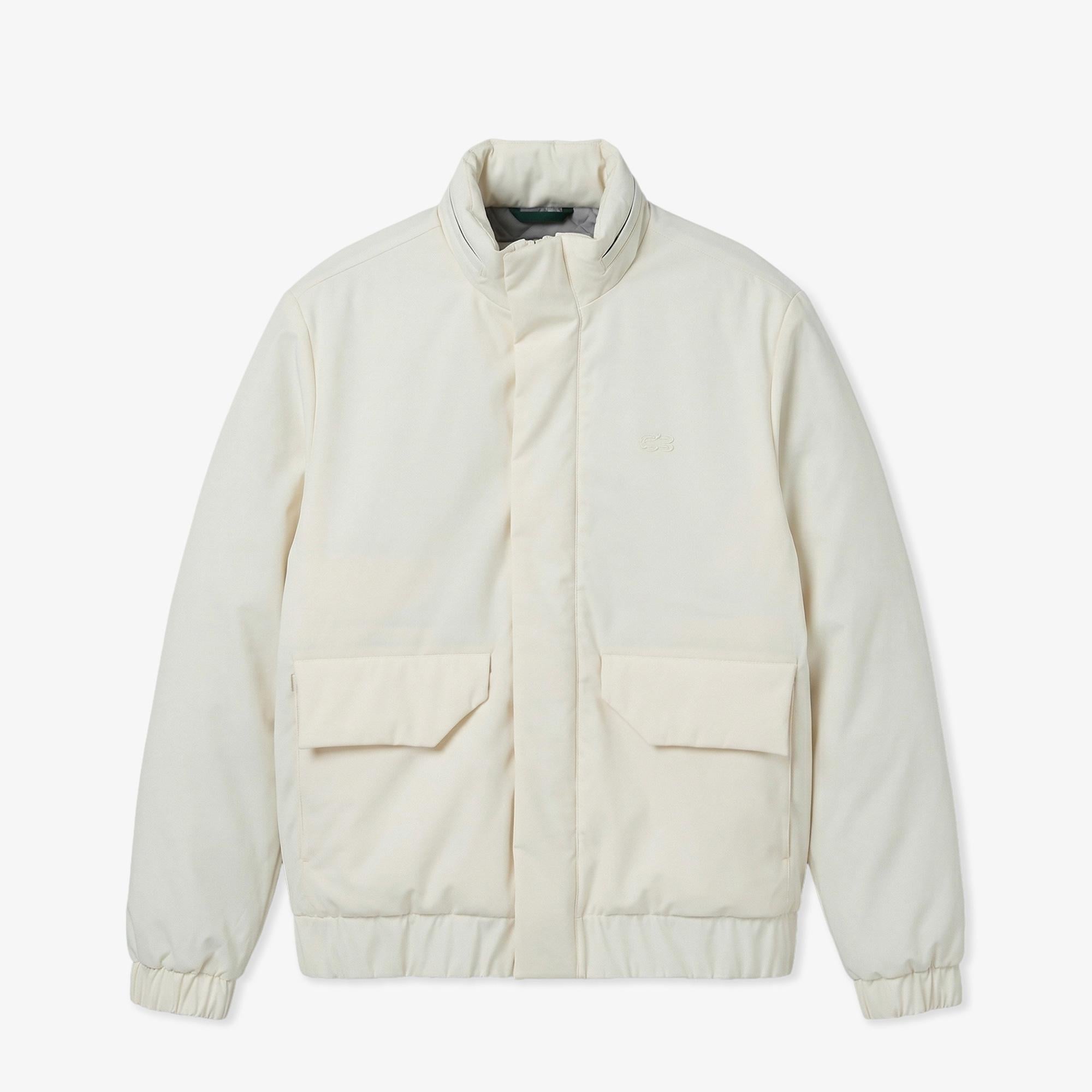 Erkek Relaxed Fit Dik Yaka Krem Mont