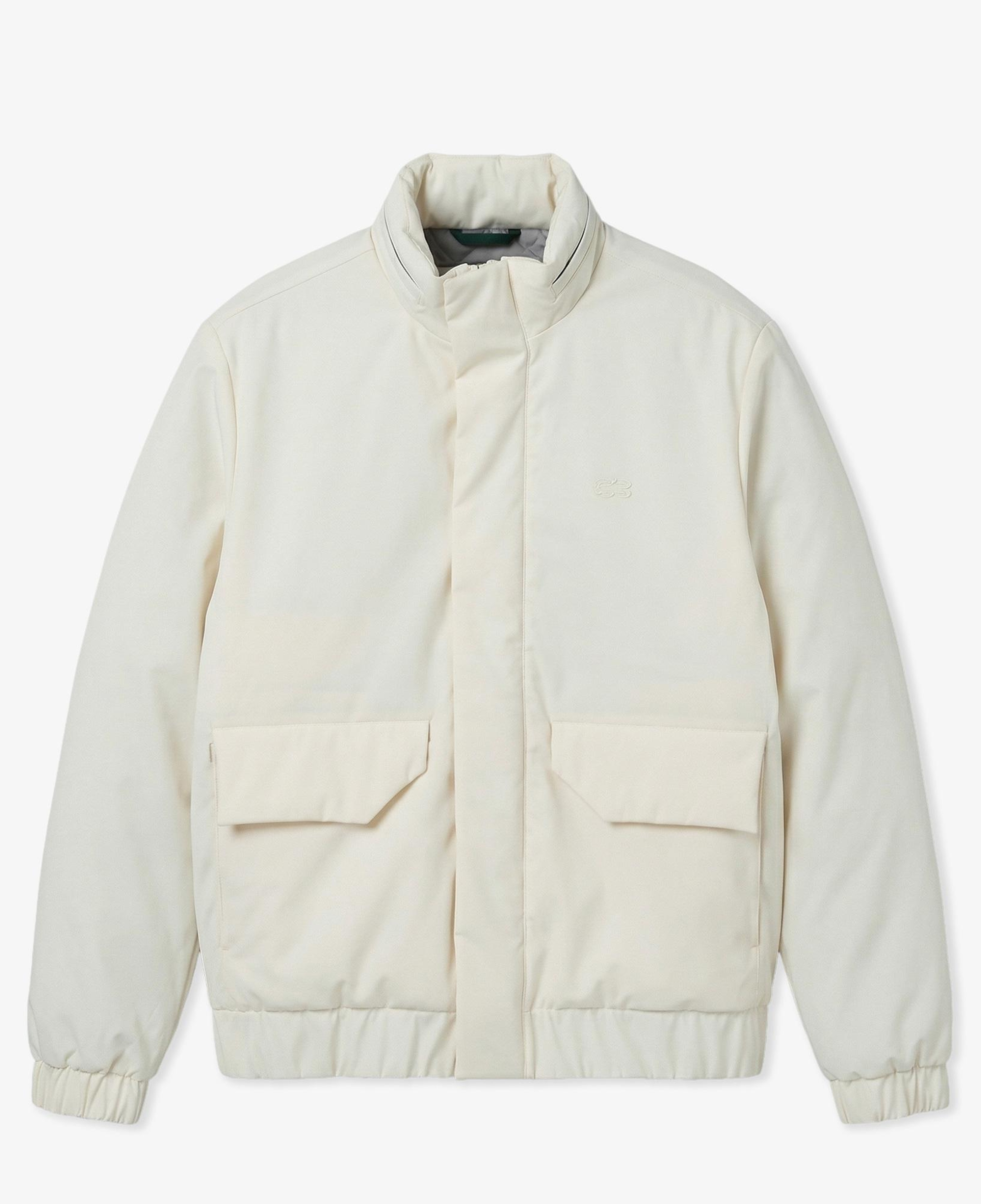 Erkek Relaxed Fit Dik Yaka Krem Mont