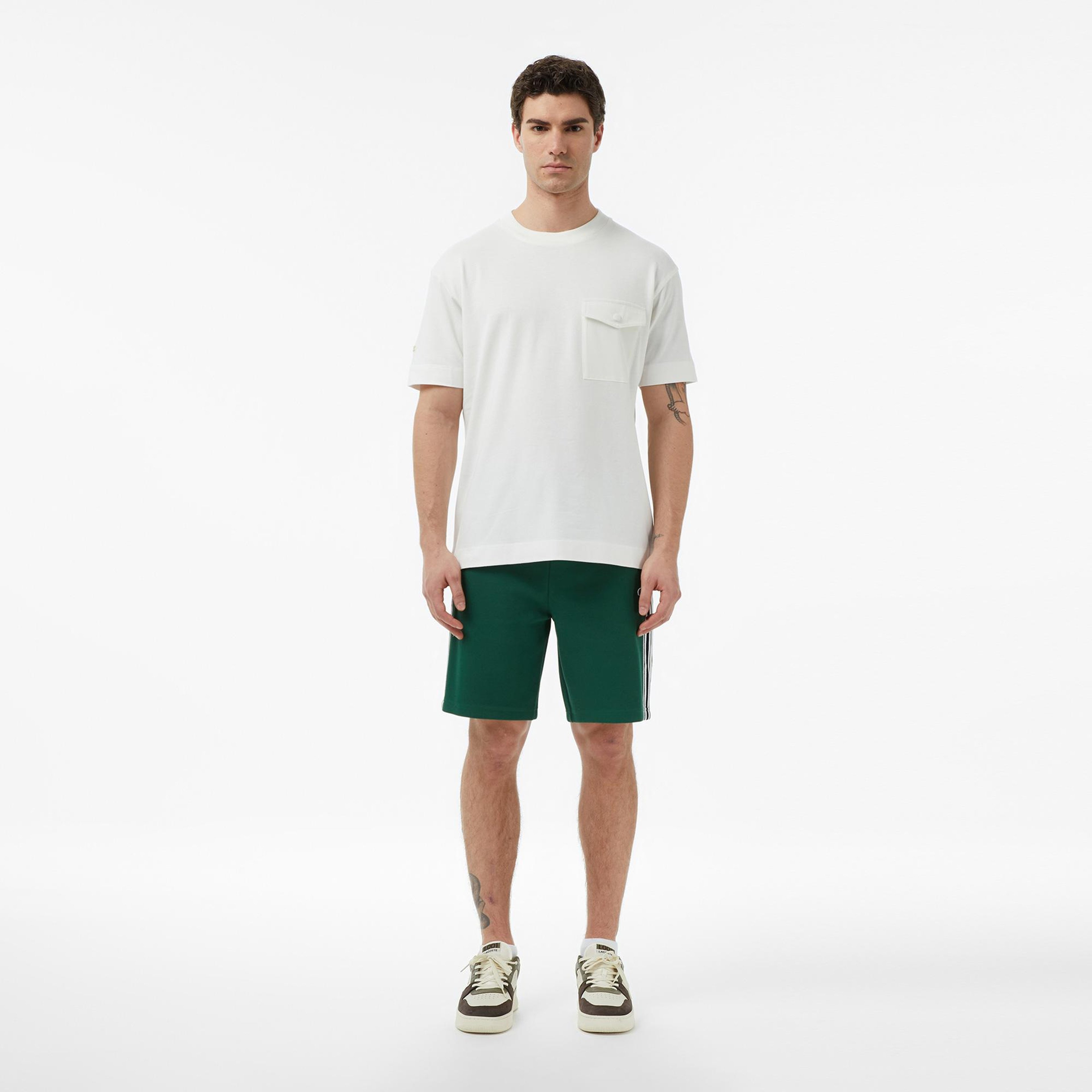 Erkek Regular Fit Koyu Yeşil Şort
