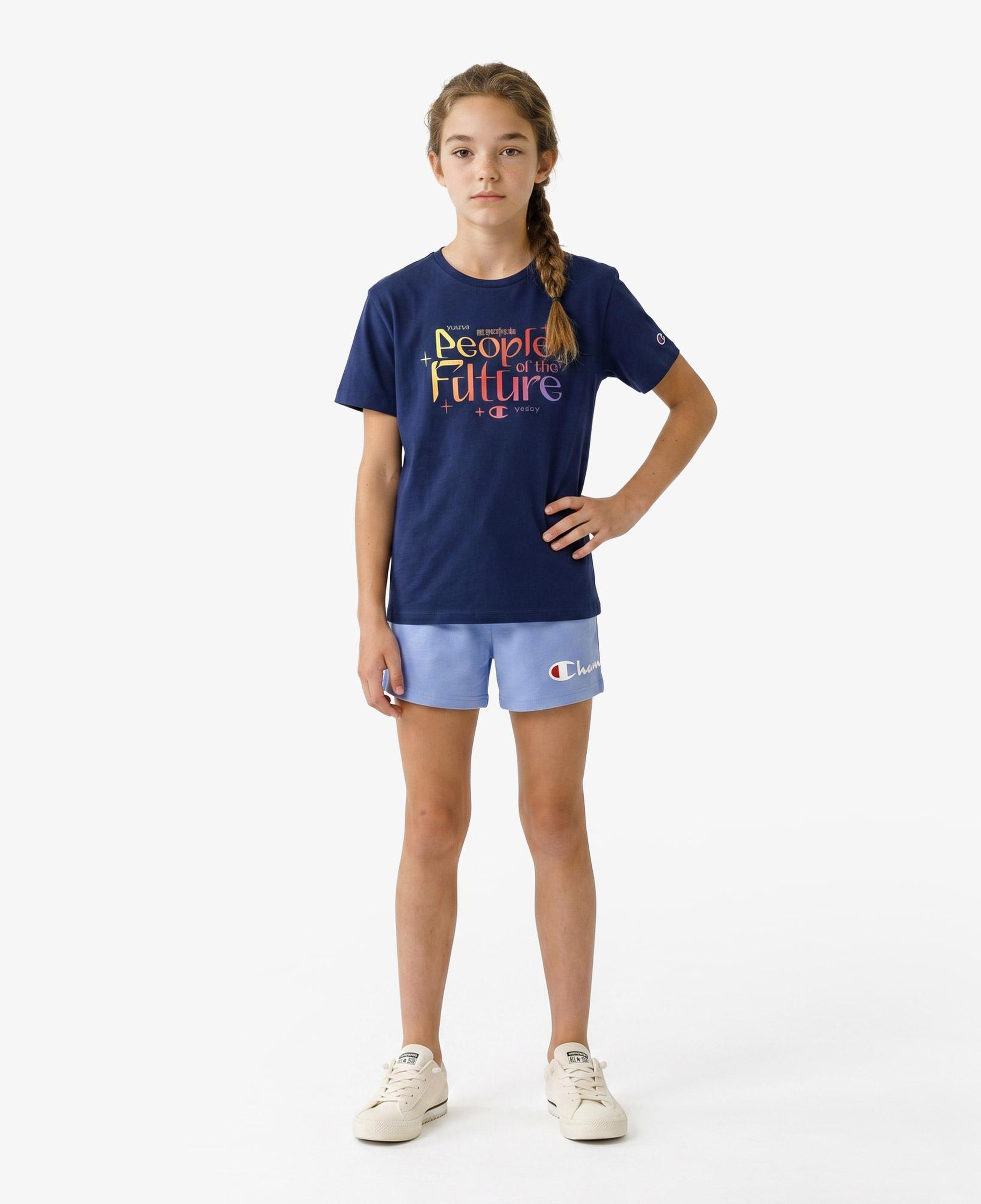 Champion Lightweight Cotton Çocuk Mor Şort