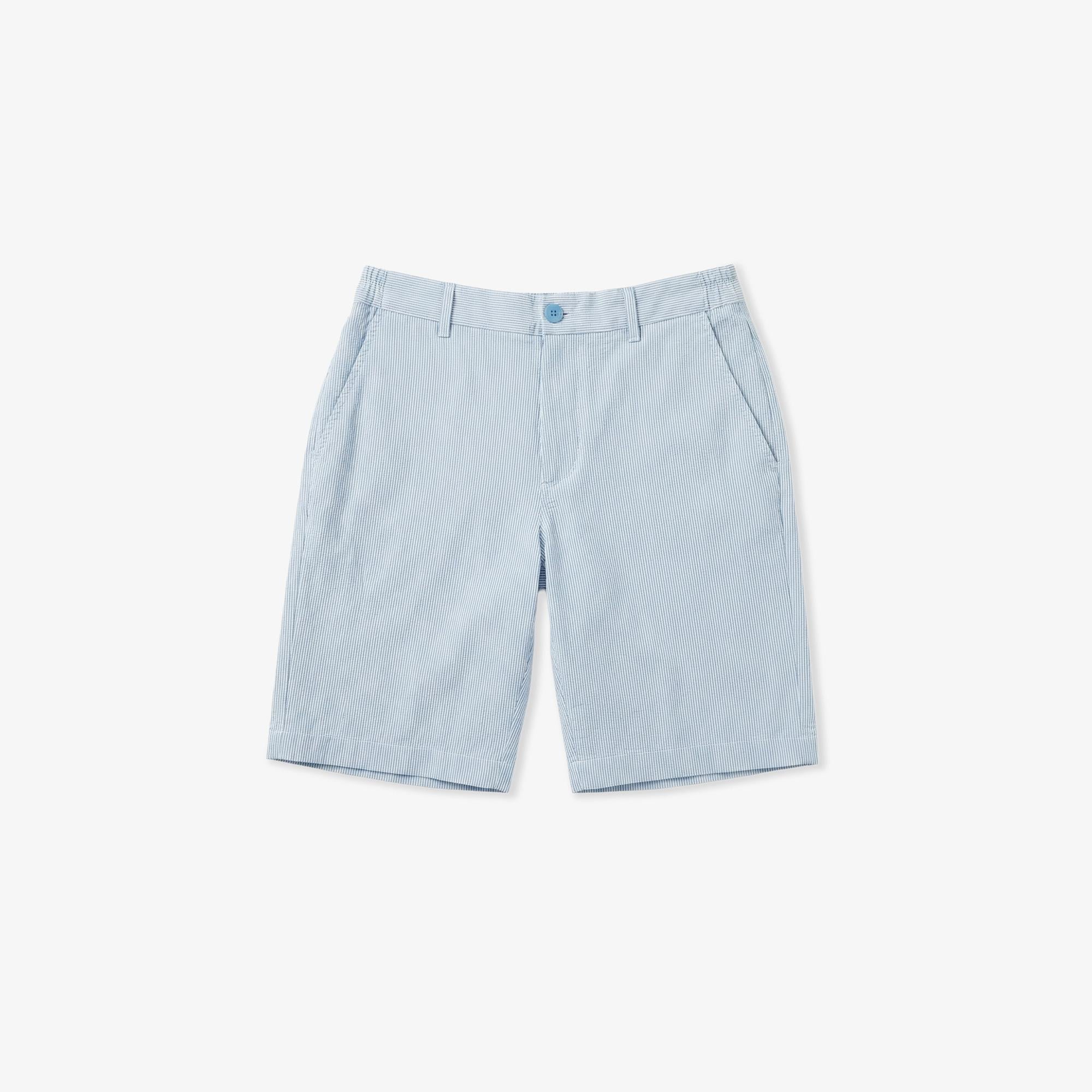 Erkek Tapered Fit Mavi Bermuda Şort