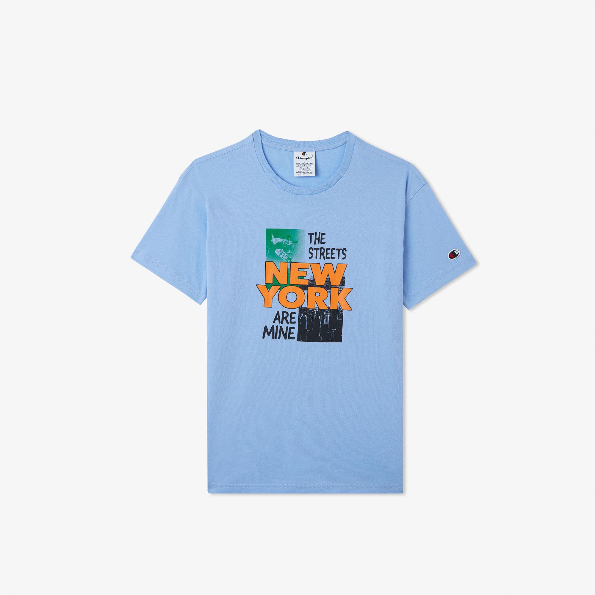 Champion Crewneck Çocuk Mavi T-Shirt