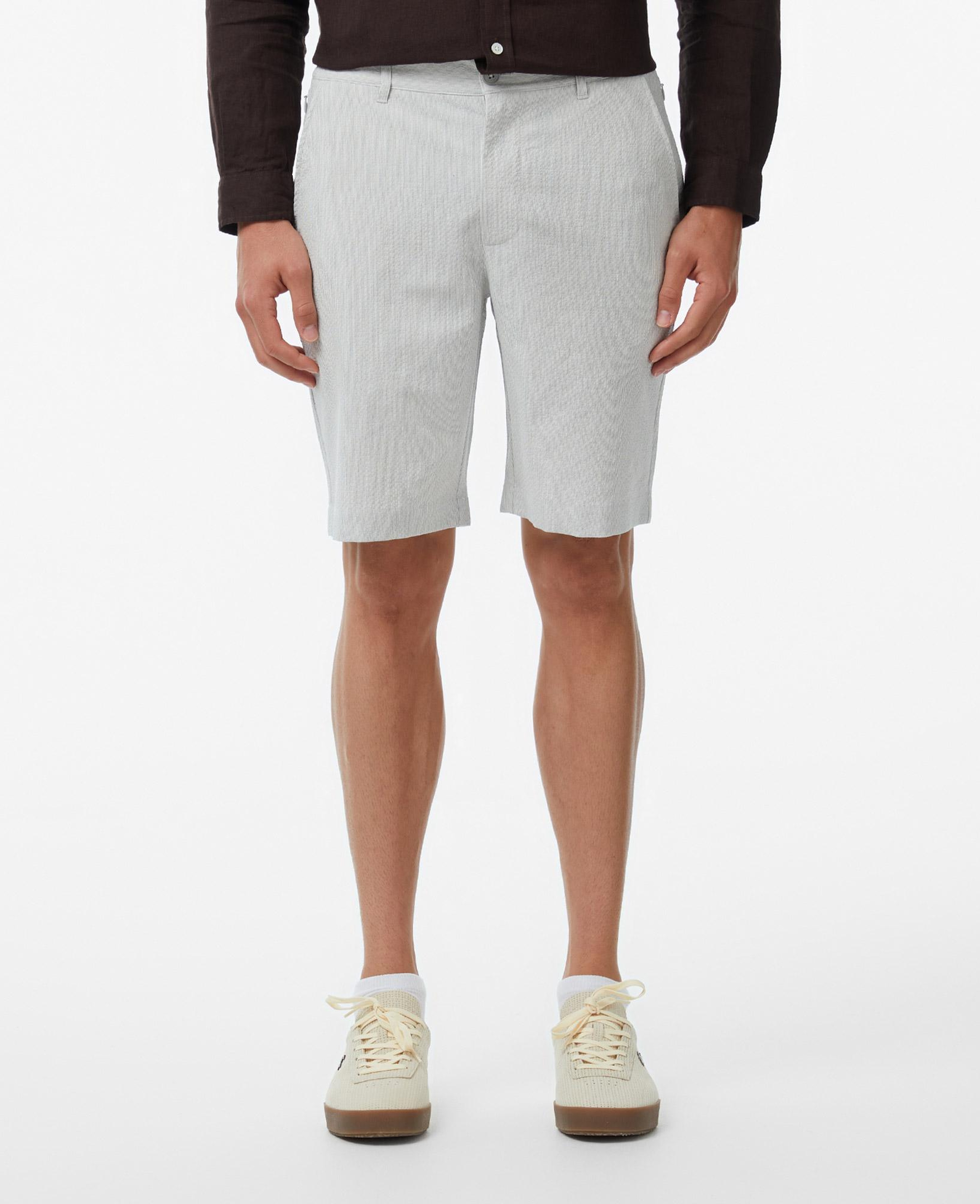 Erkek Tapered Fit Gri Bermuda Şort