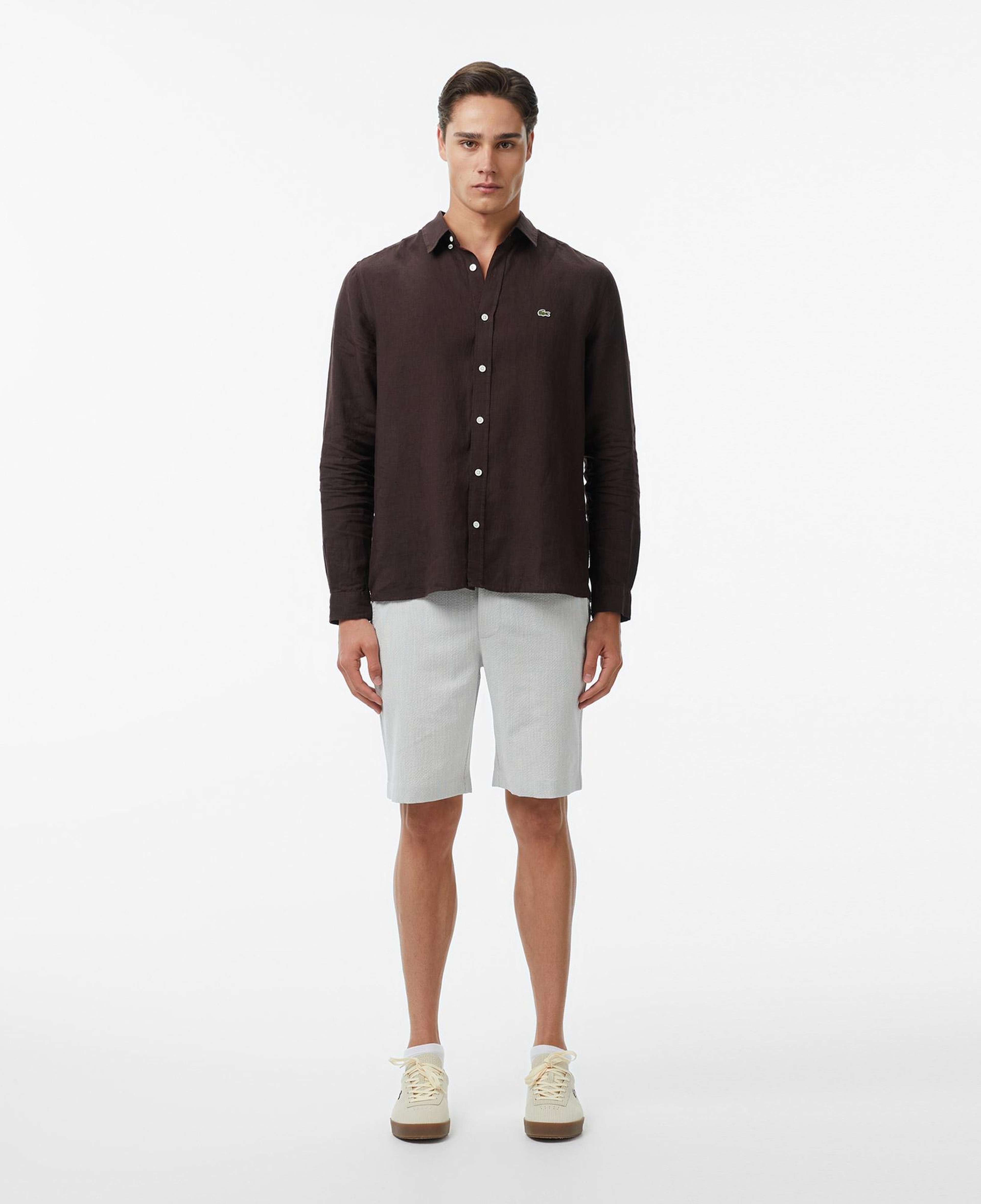 Erkek Tapered Fit Gri Bermuda Şort
