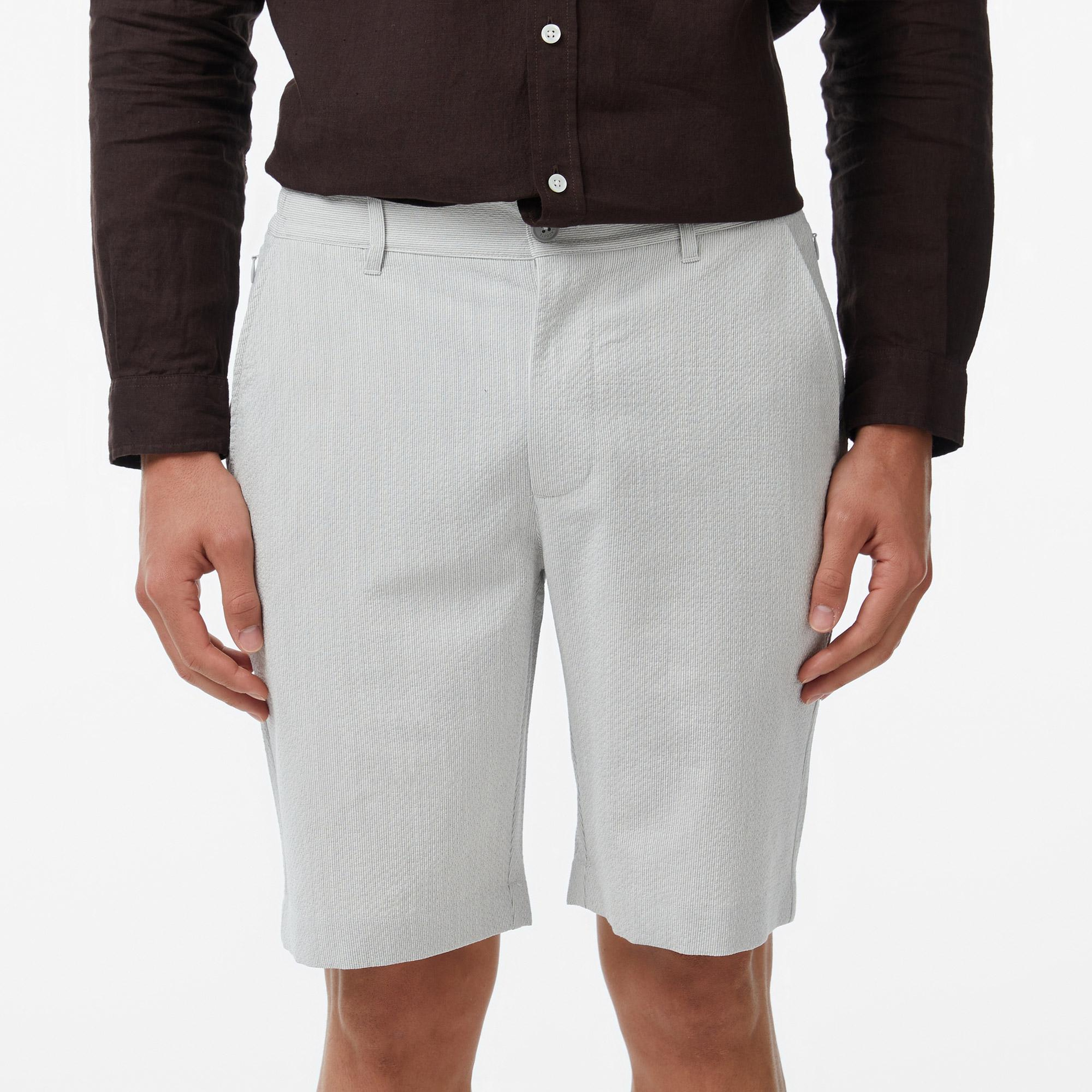 Erkek Tapered Fit Gri Bermuda Şort