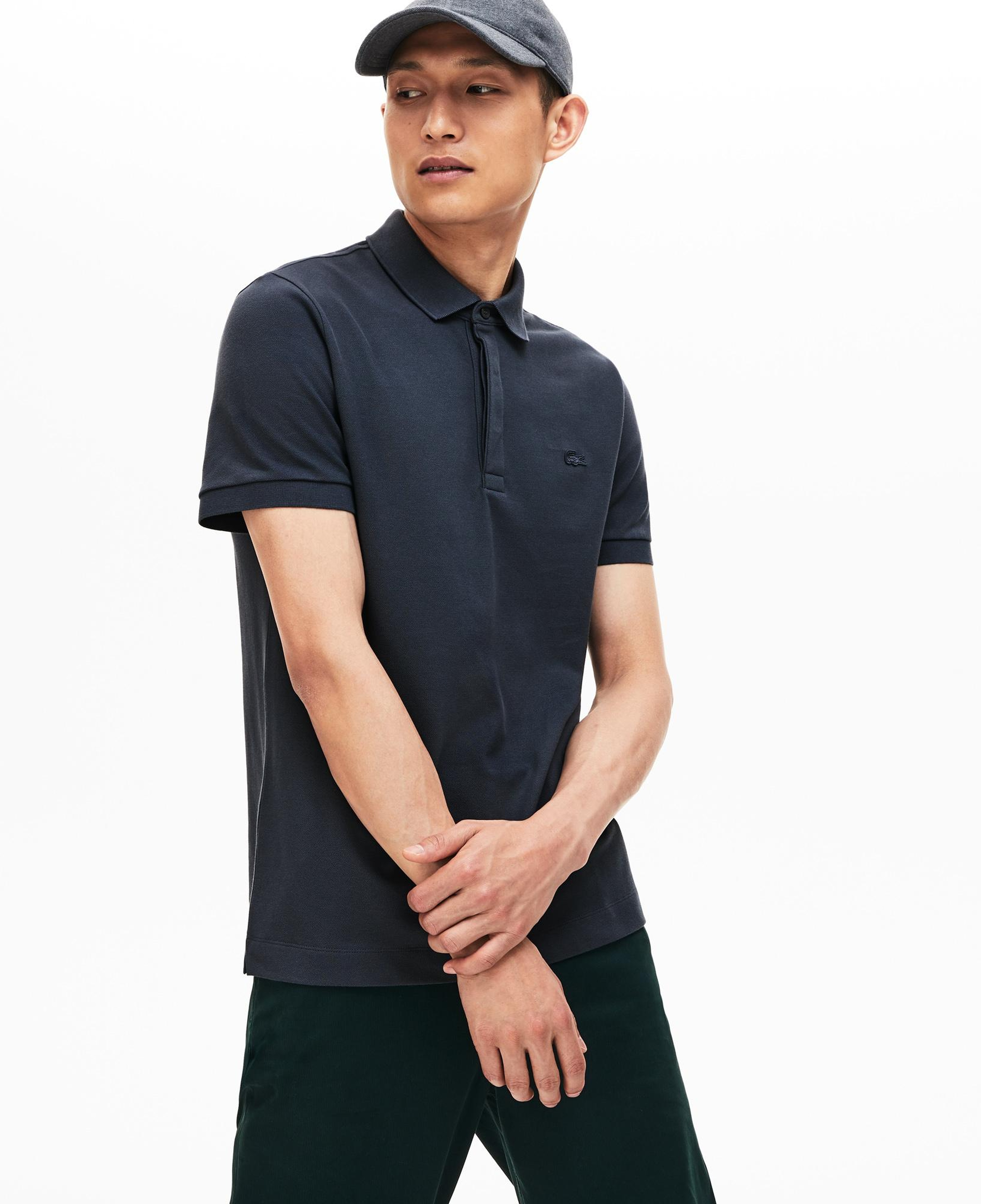 Erkek Regular Fit Polo Yaka Koyu Gri Paris Polo
