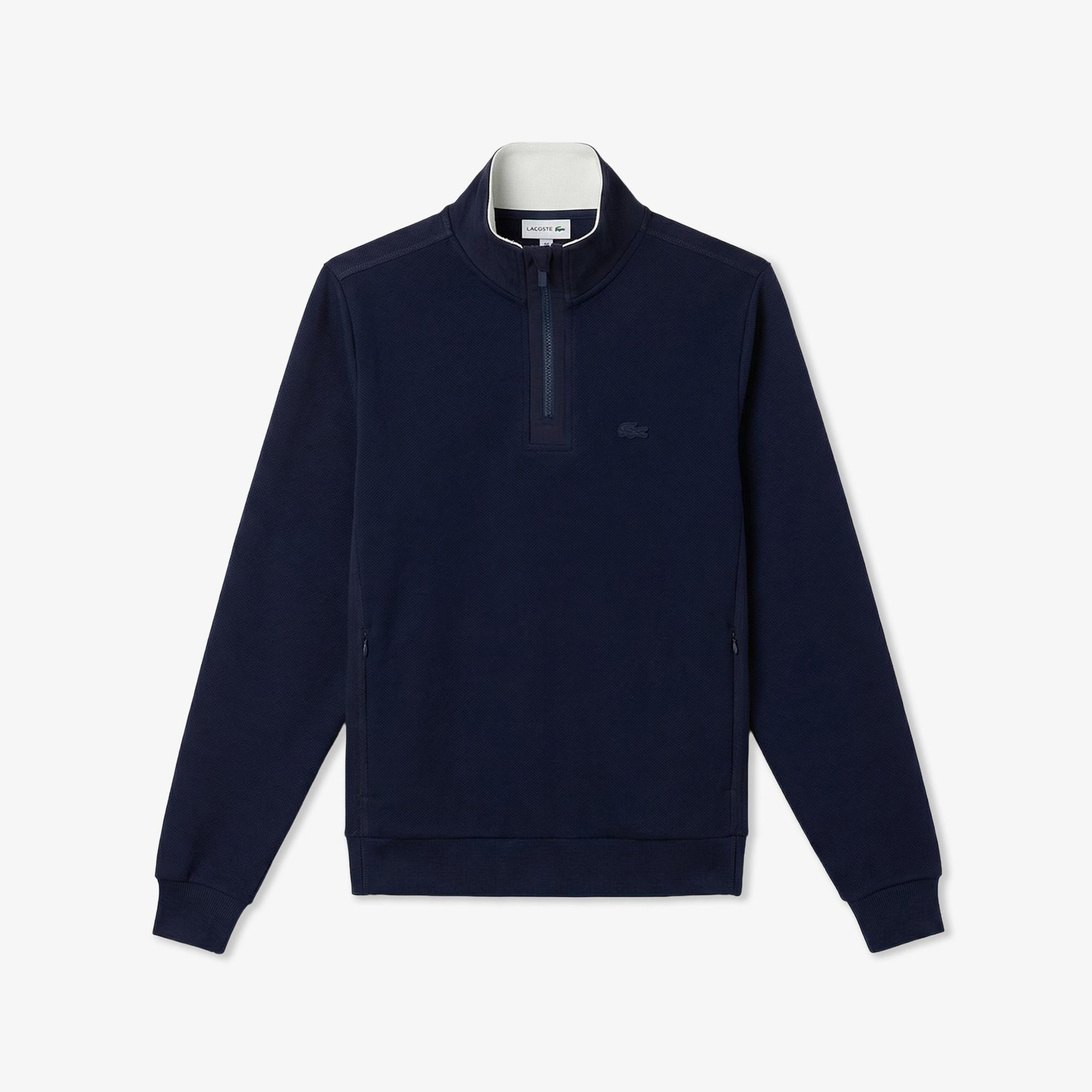 Erkek Classic Fit Yarım Fermuarlı Lacivert Sweatshirt