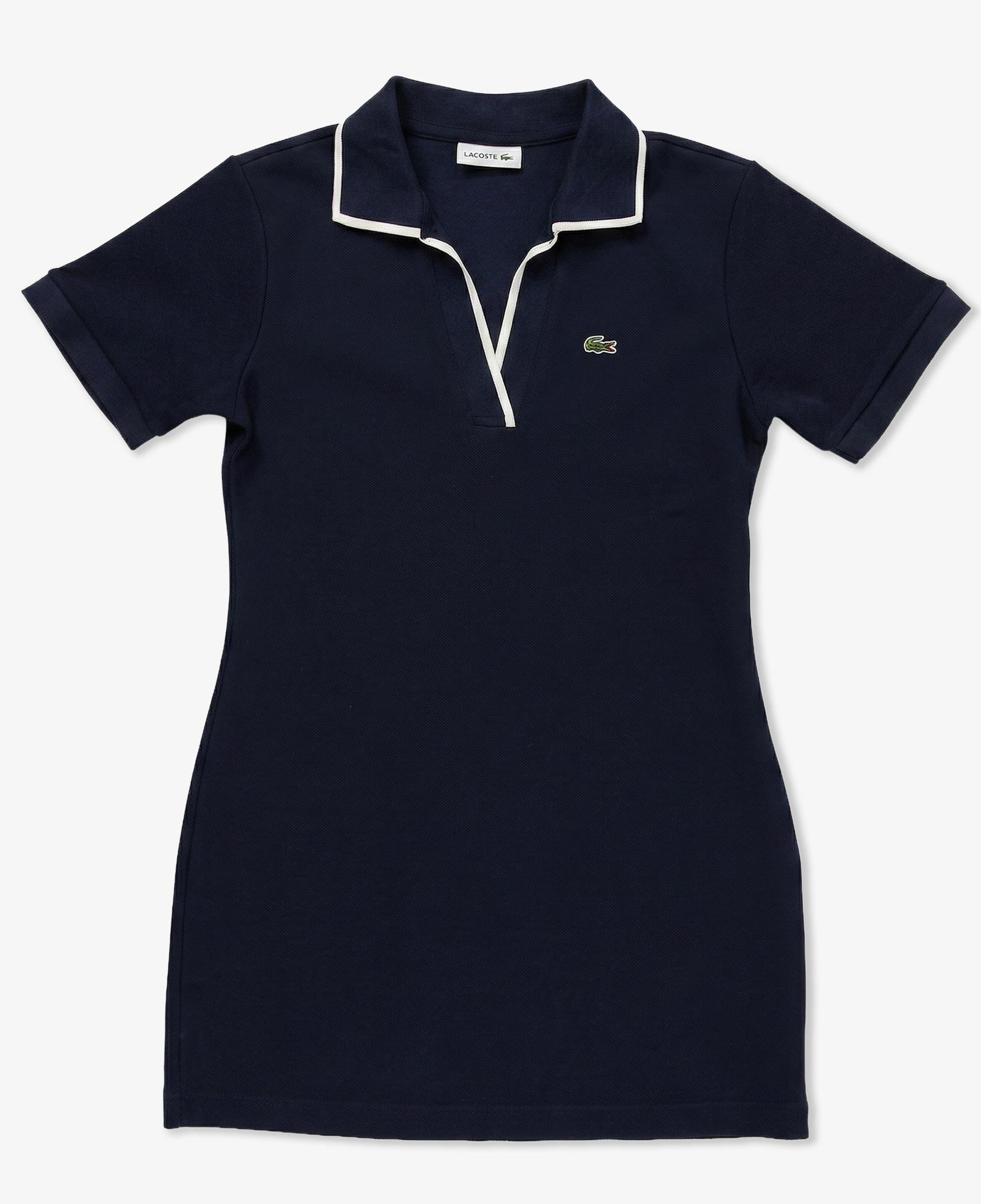 Kadın Classic Fit Kısa Kollu Polo Yaka Lacivert Elbise