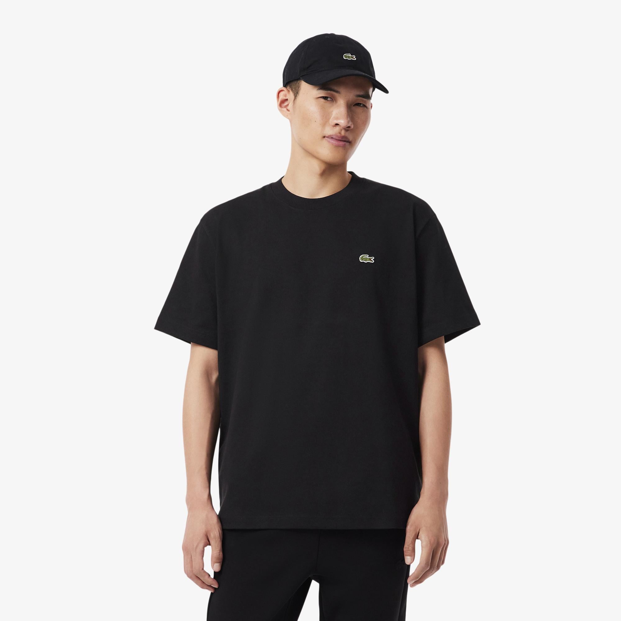Erkek Relaxed Fit Bisiklet Yaka Siyah T-Shirt