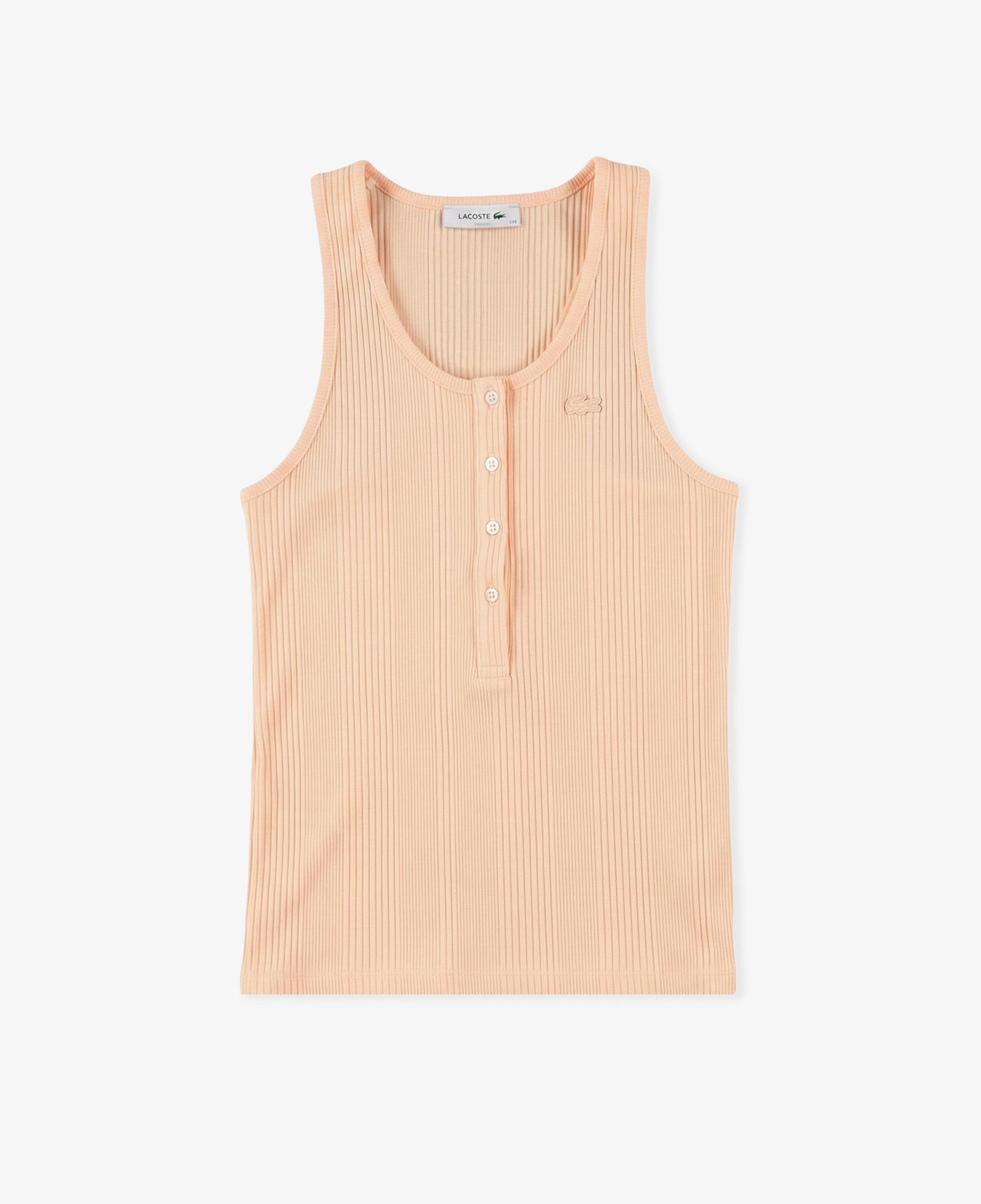 Kadın Slim Fit Kolsuz Bisiklet Yaka Turuncu Bluz