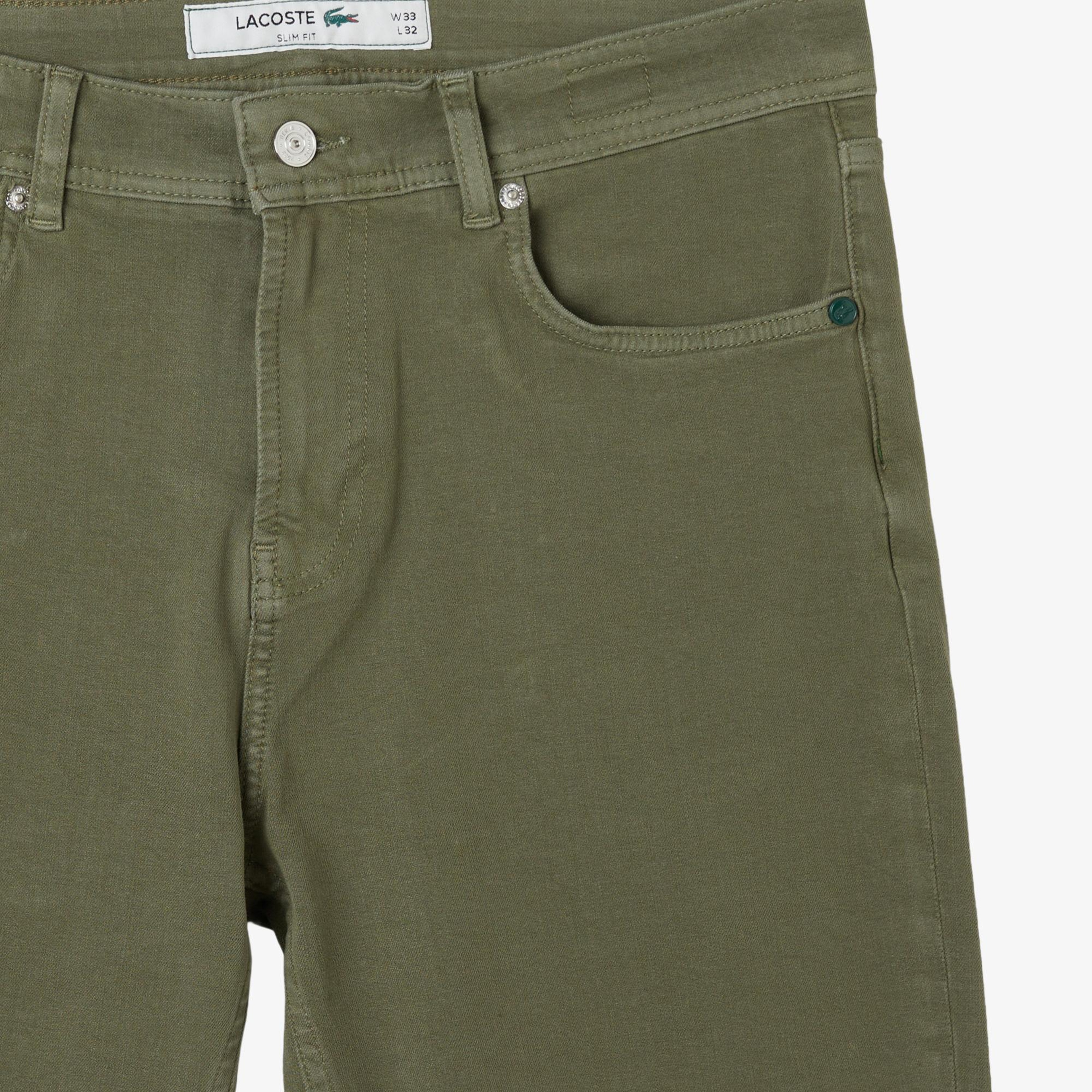 Erkek Slim Fit Haki Jean Pantolon