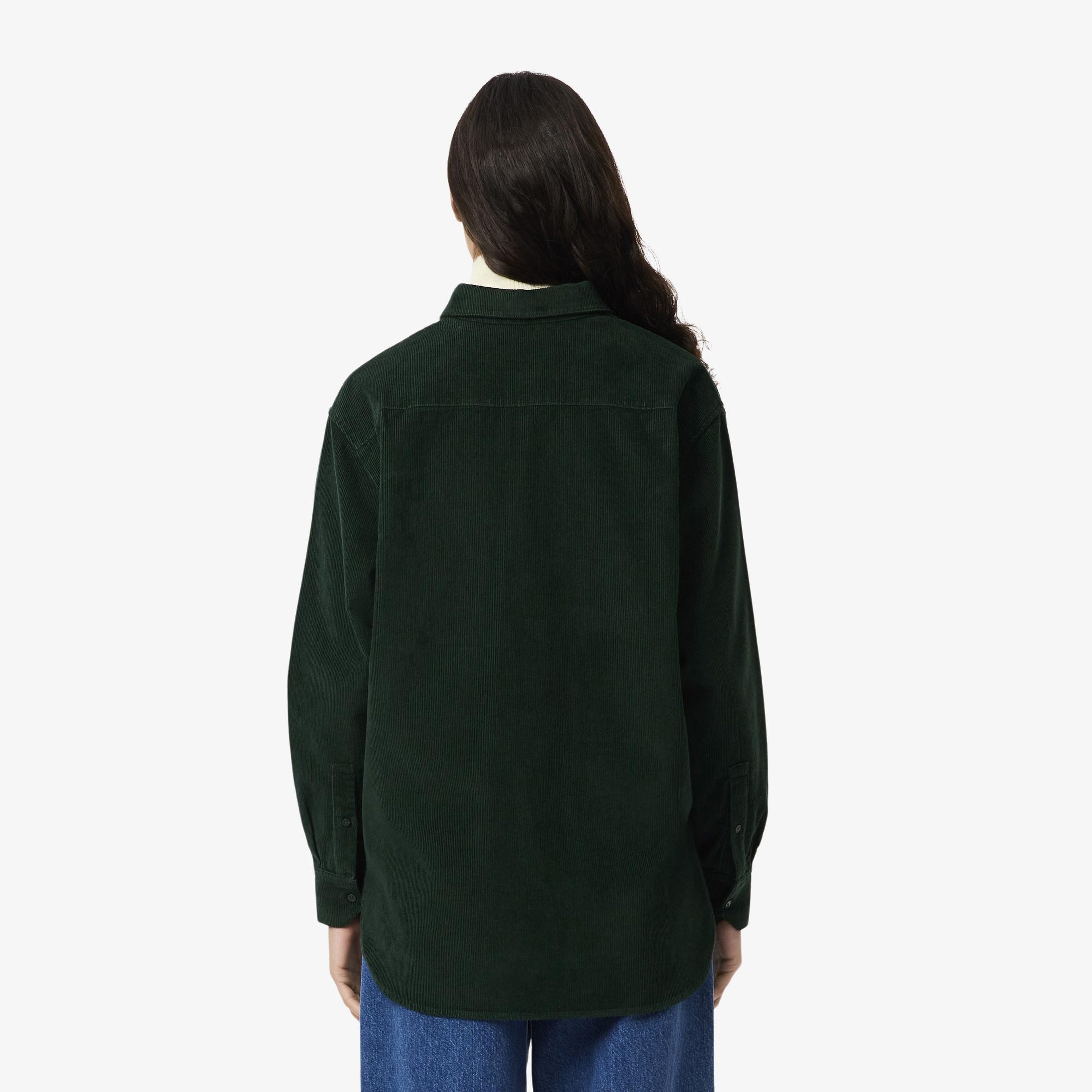 Lacoste Oversized Corduroy Kadın Yeşil Ceket