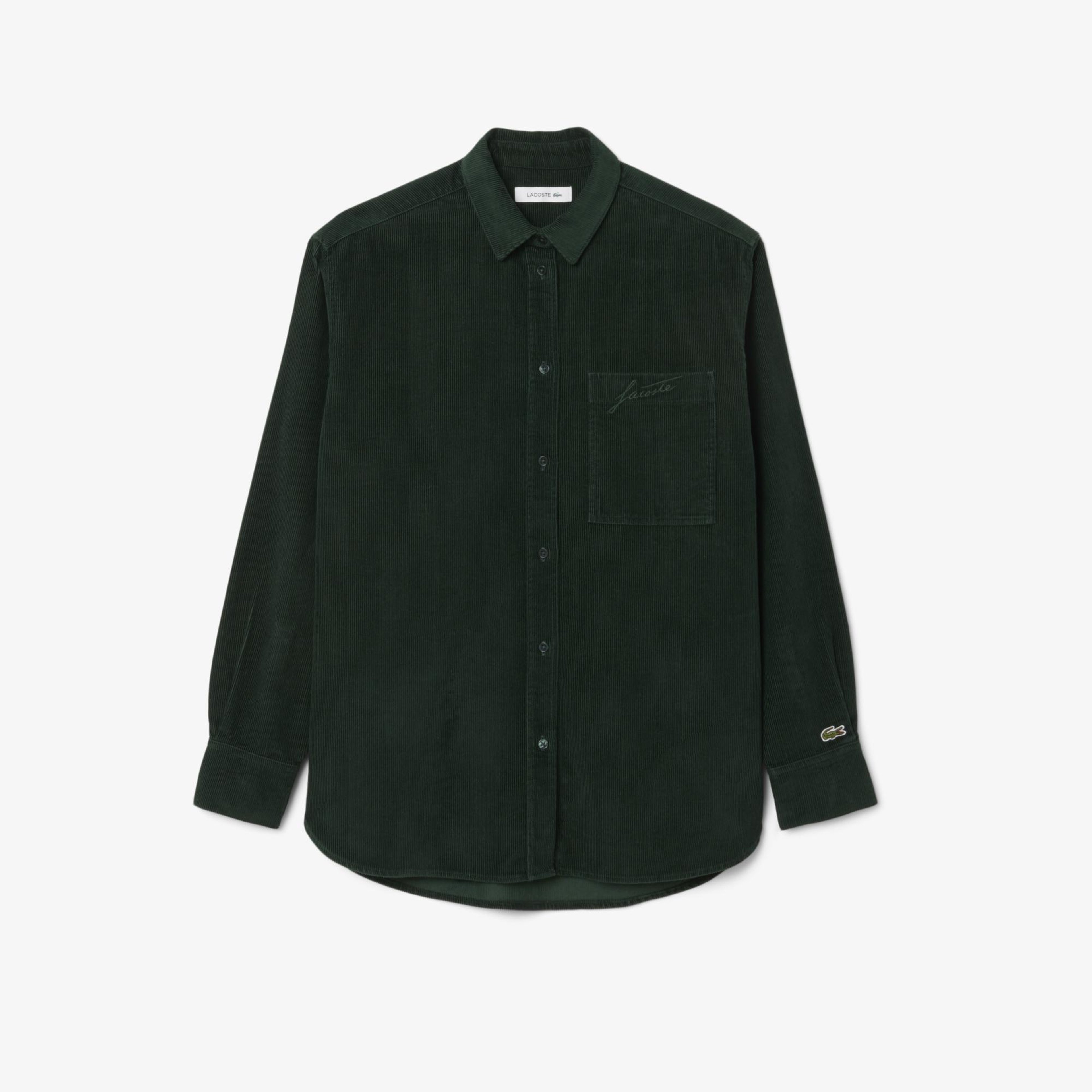 Lacoste Oversized Corduroy Kadın Yeşil Ceket
