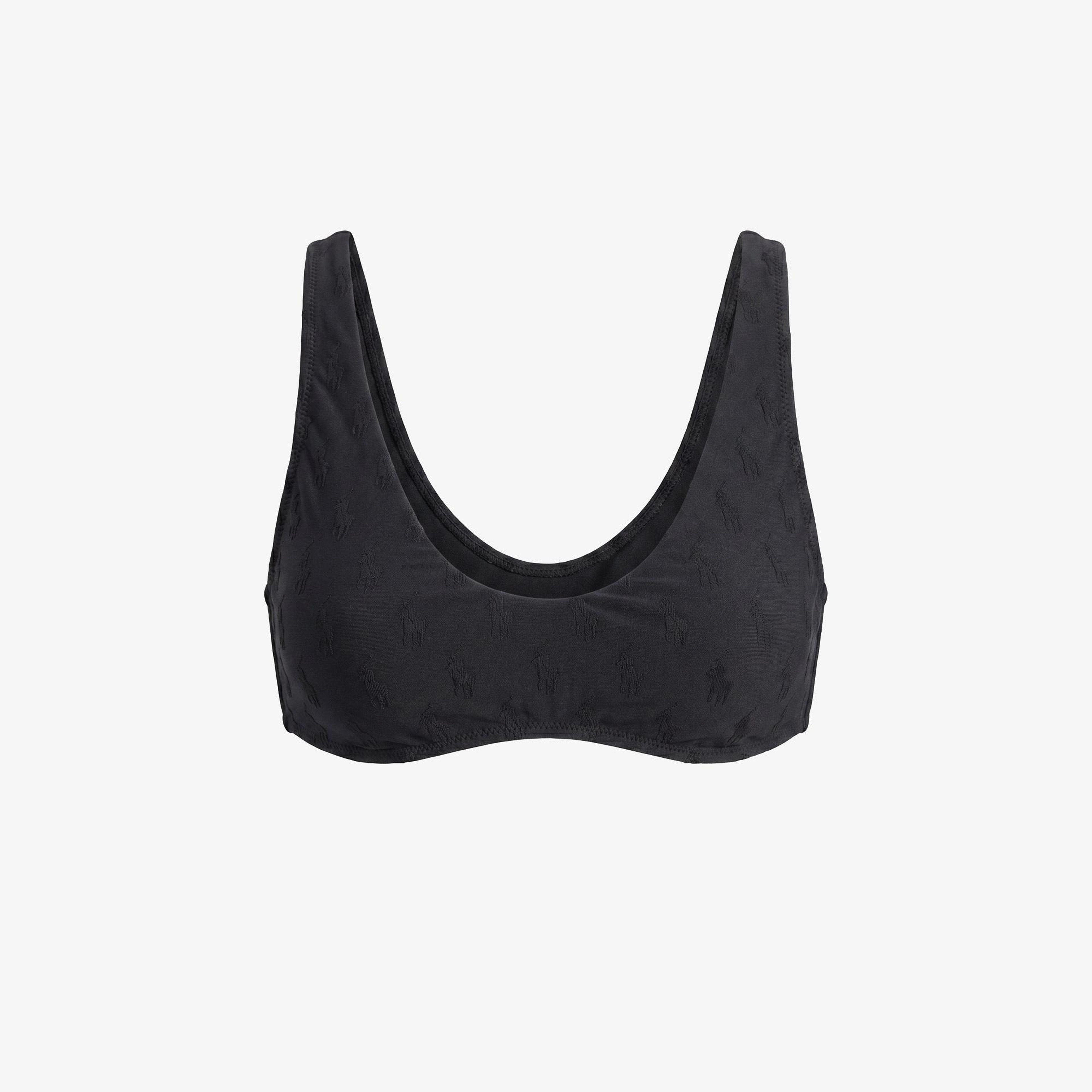 Polo Ralph Lauren Deep Scoop Kadın Siyah Bikini Üstü