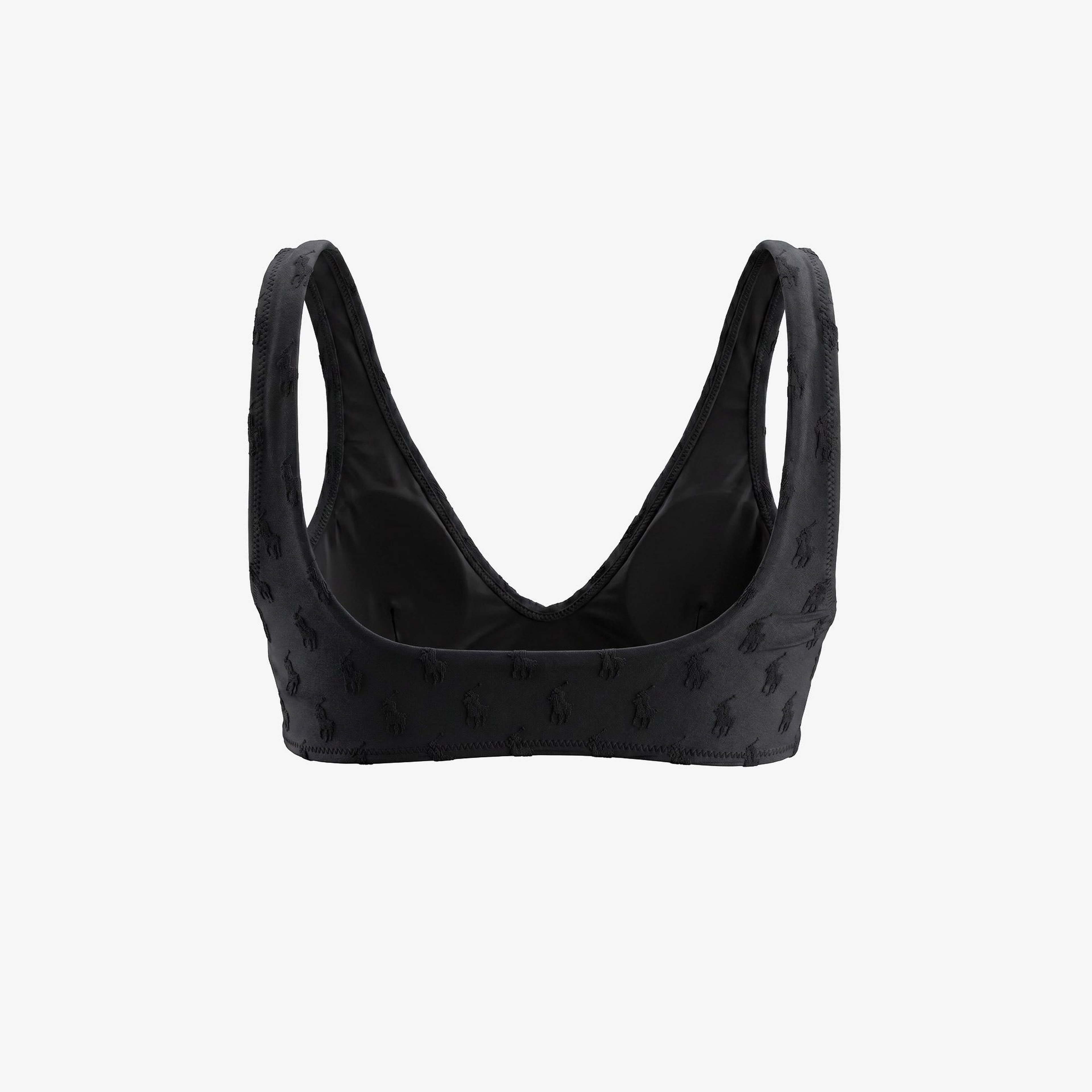 Polo Ralph Lauren Deep Scoop Kadın Siyah Bikini Üstü