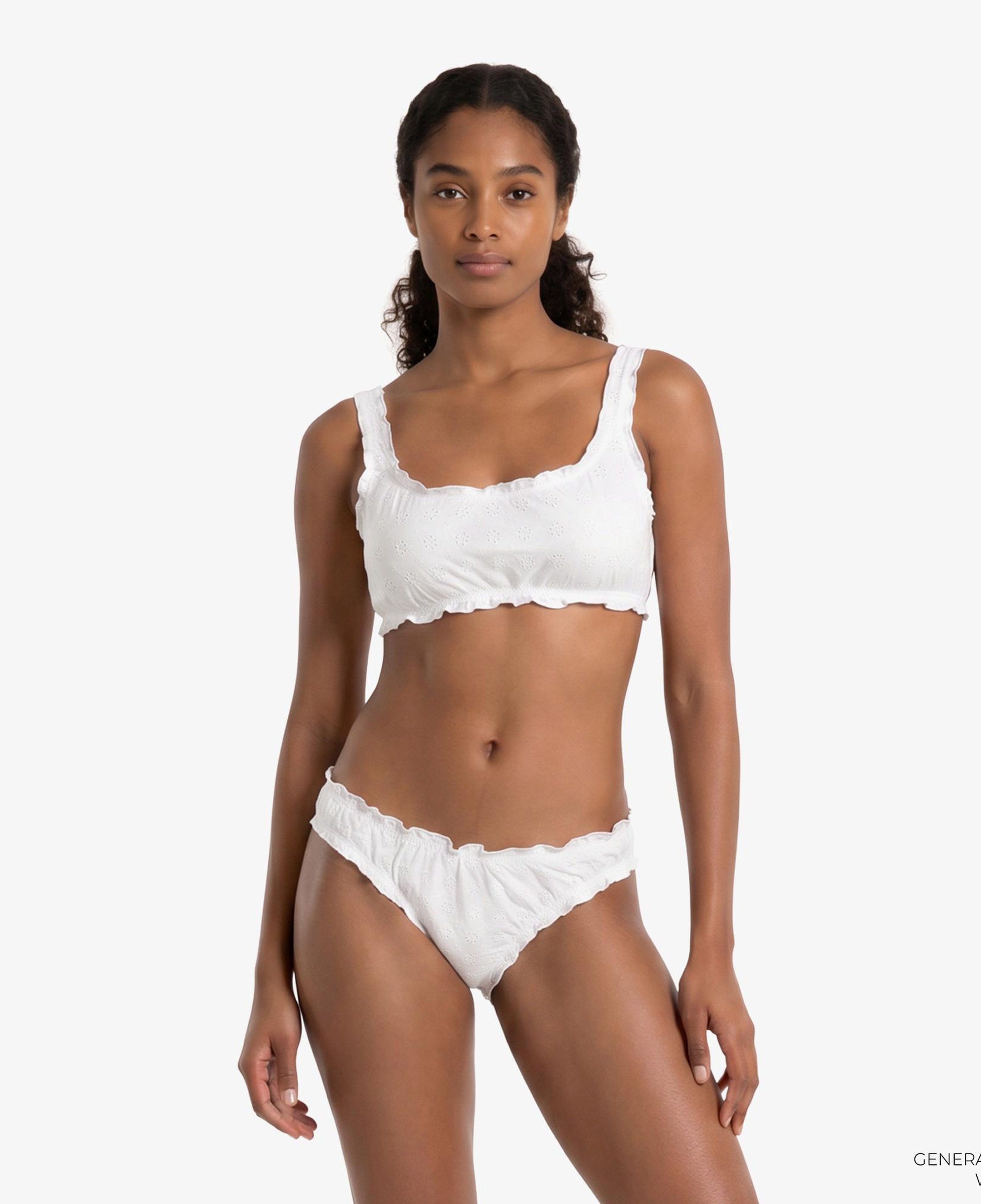 Polo Ralph Lauren Ruffle Kennedy Kadın Beyaz Bikini Üstü
