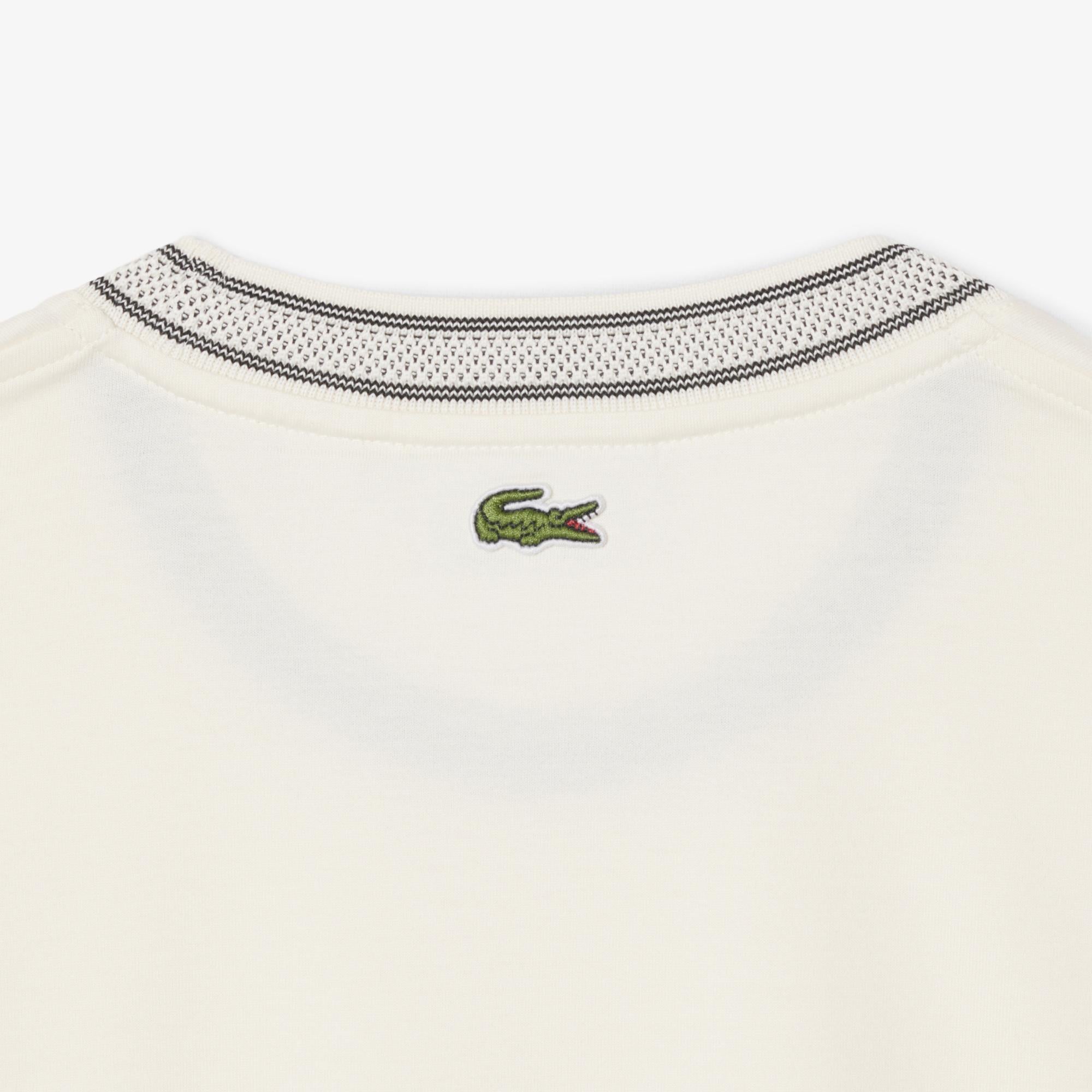 Erkek Classic Fit Bisiklet Yaka Krem T-Shirt