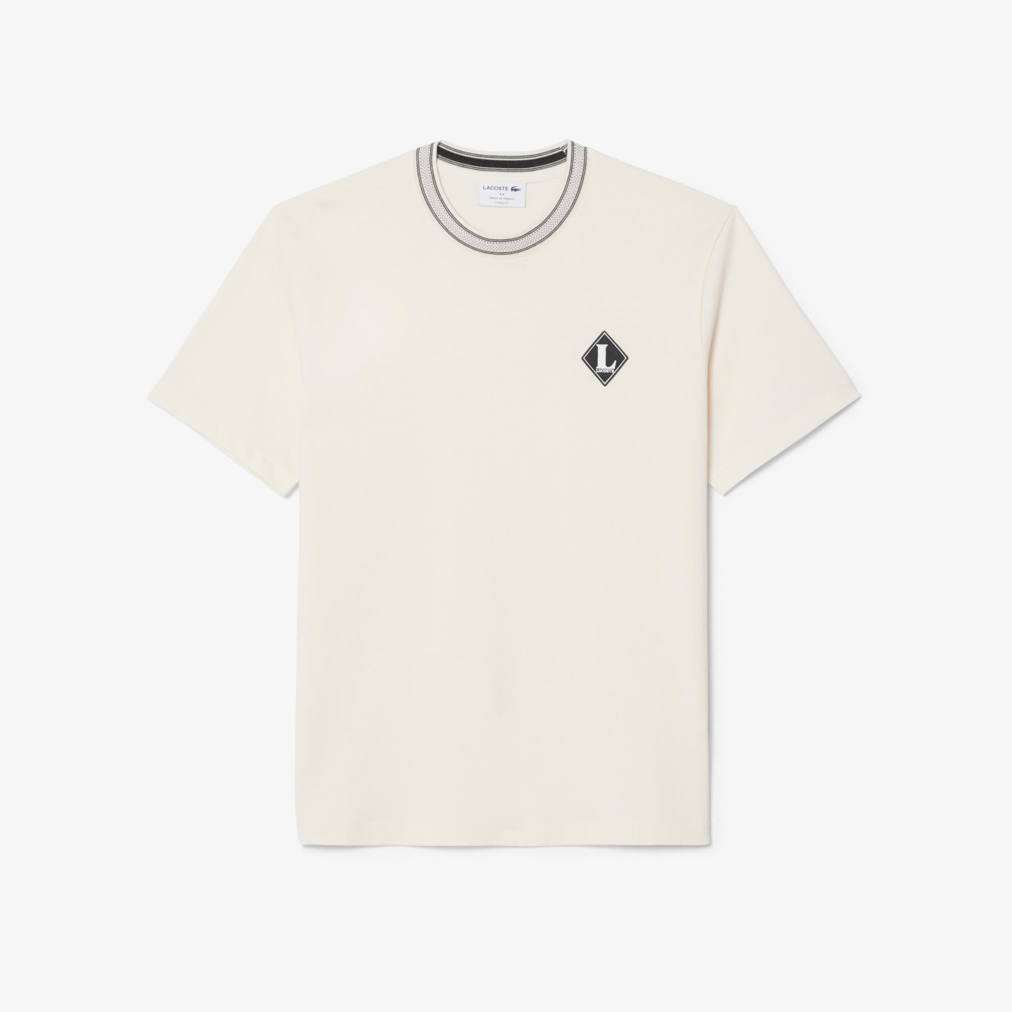 Erkek Classic Fit Bisiklet Yaka Krem T-Shirt