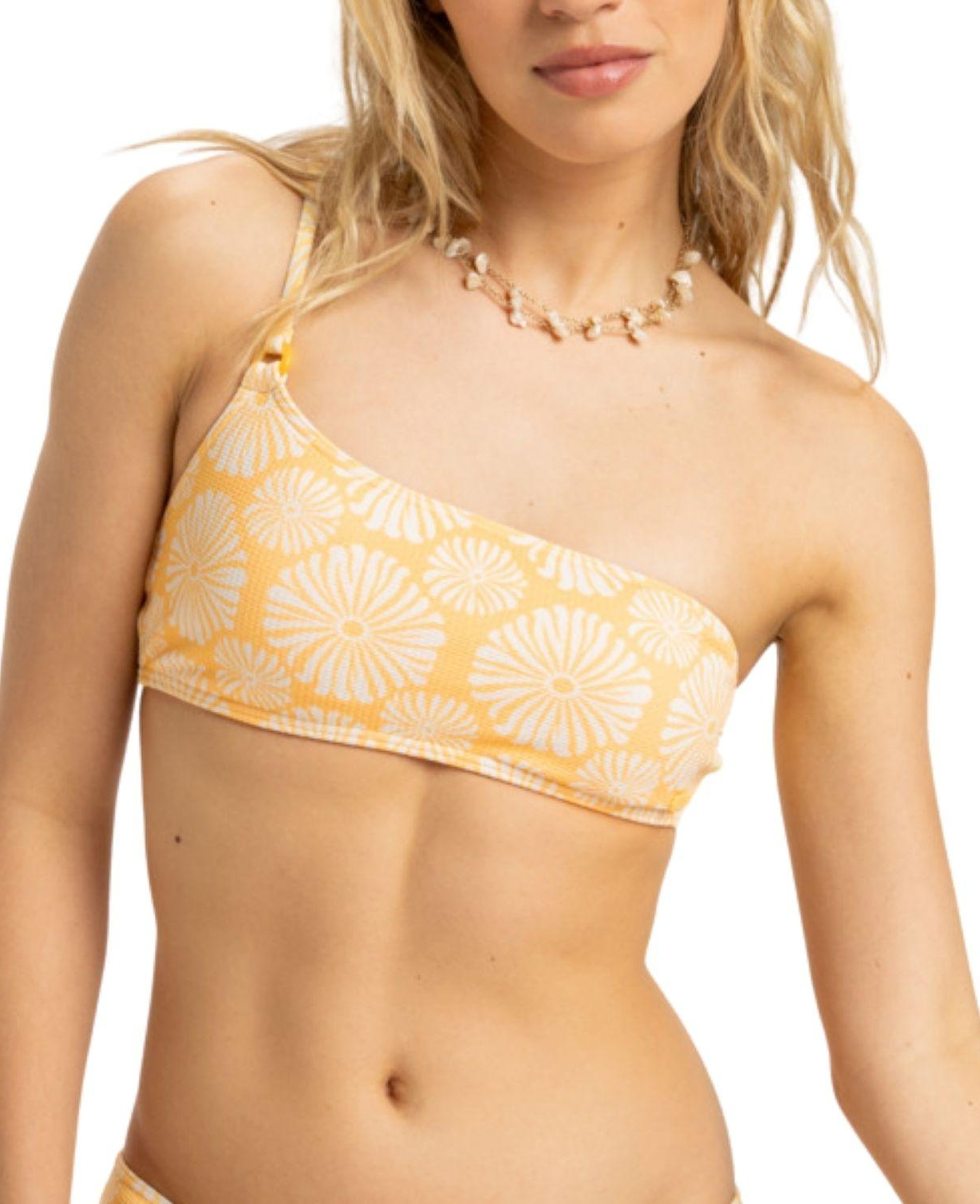 Roxy Tropical Tile Asymmetric Bra Kadın Sarı Bikini Üstü