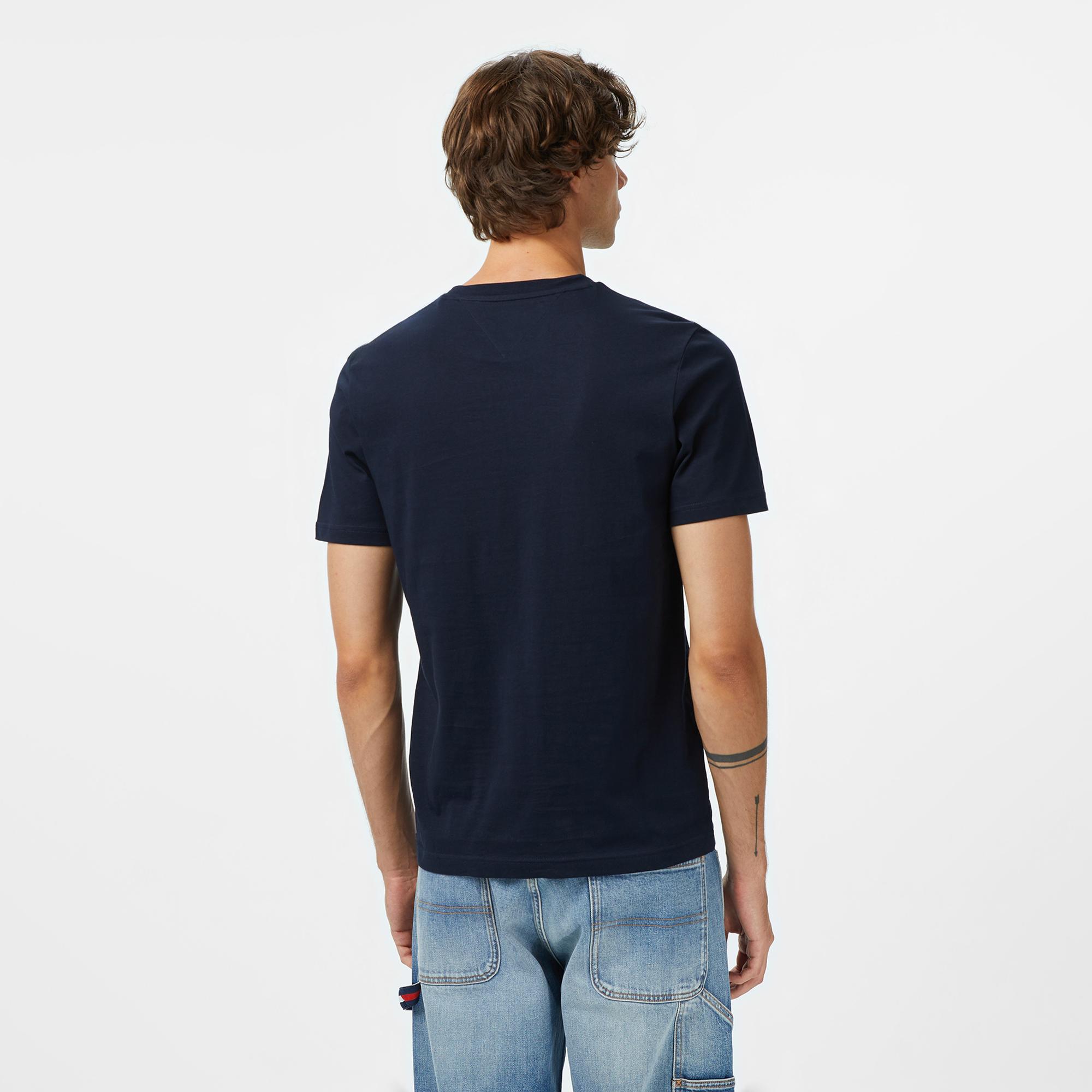 Tommy Hilfiger Brand Love Stack Erkek Lacivert T-Shirt