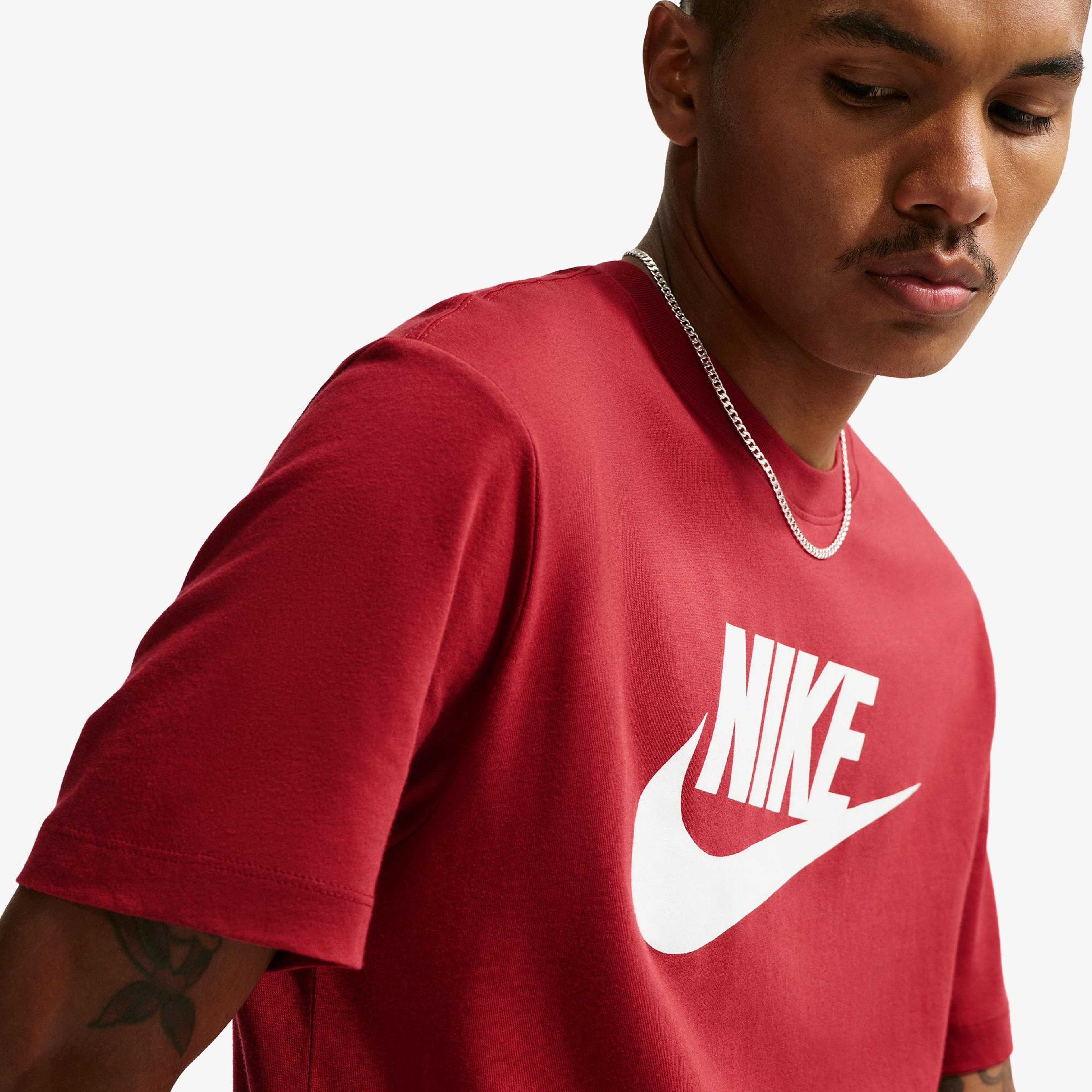 Nike Sportswear Icon Futura Erkek Kırmızı T-Shirt