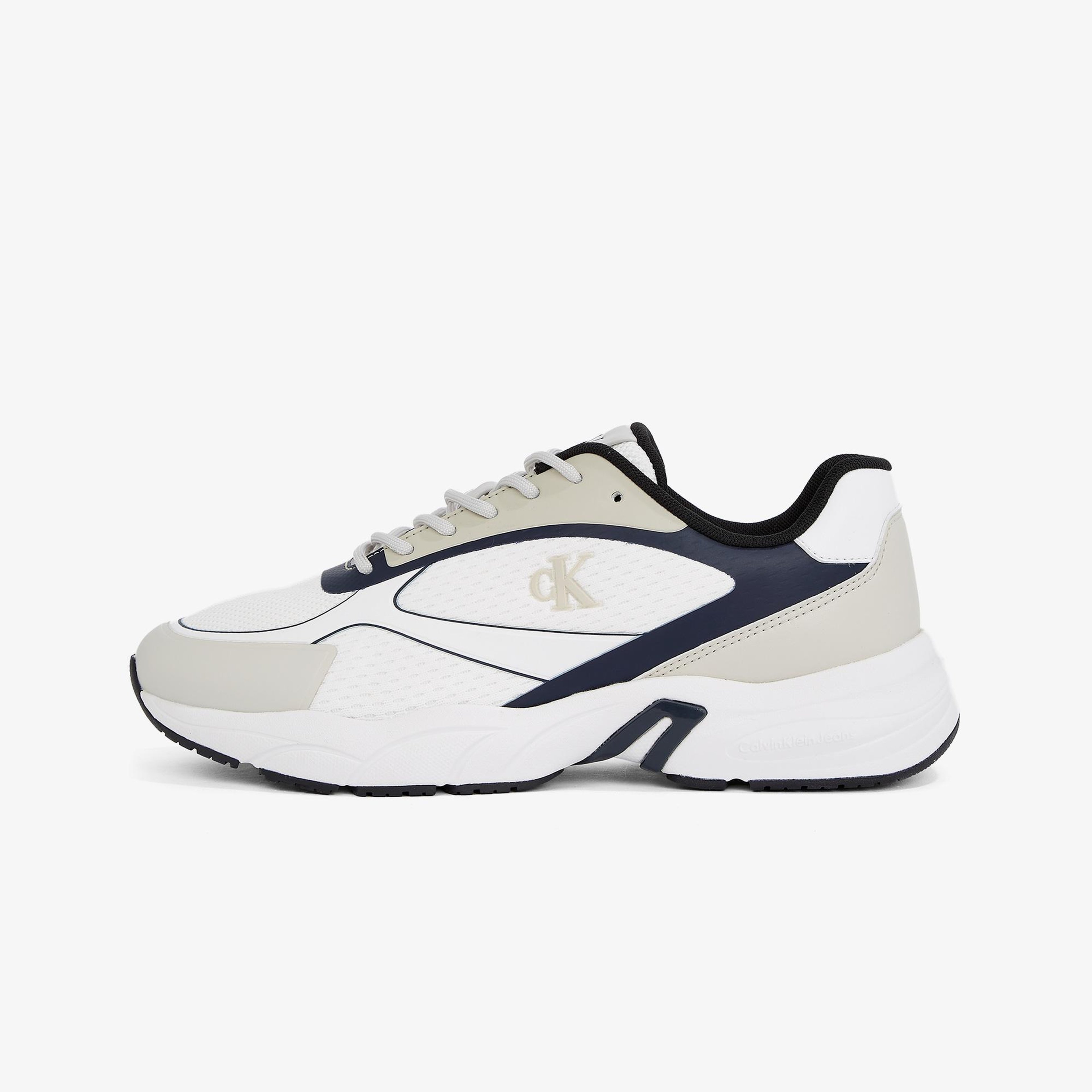 Calvin Klein Retro Tennis Low Knit Mix Erkek Beyaz Sneaker