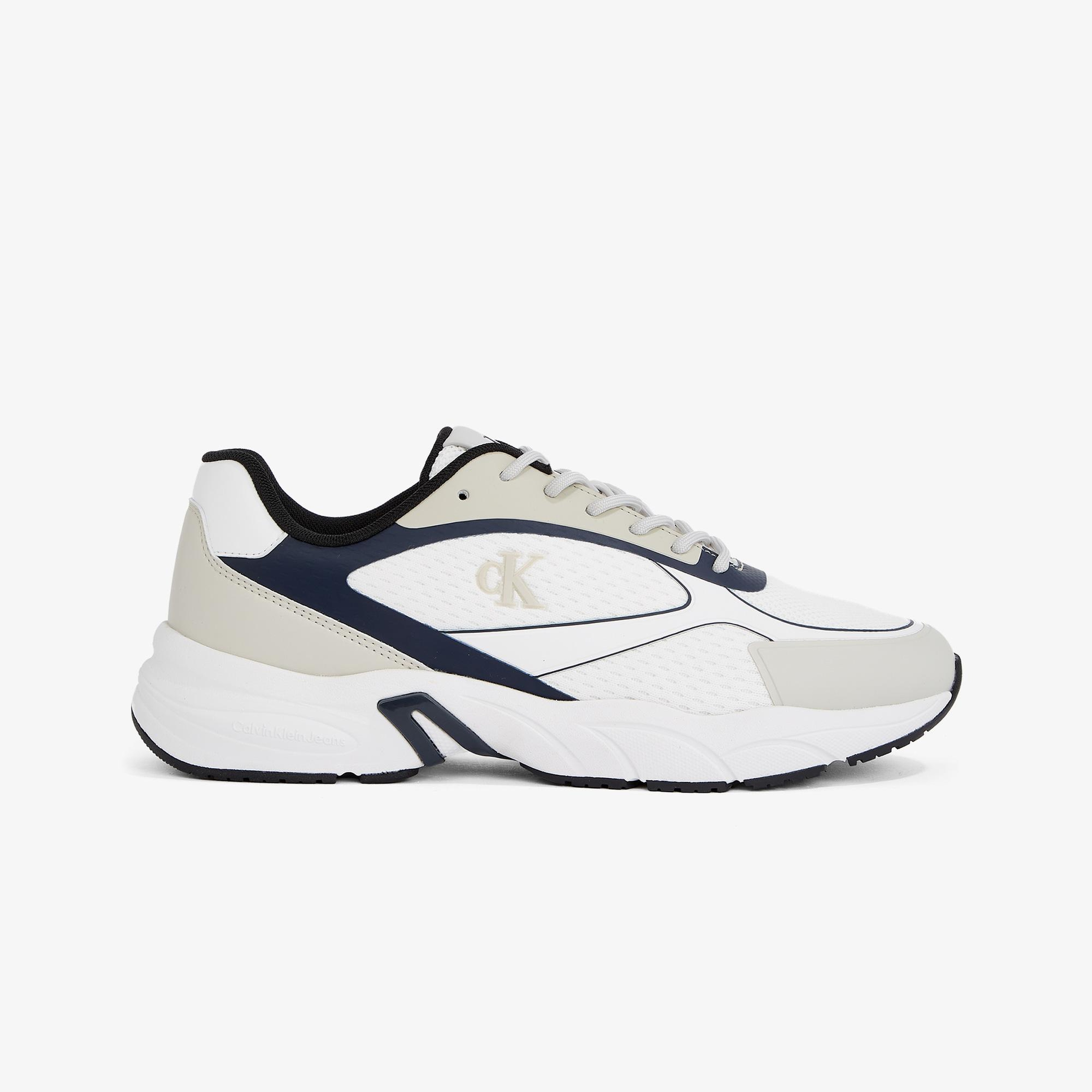 Calvin Klein Retro Tennis Low Knit Mix Erkek Beyaz Sneaker