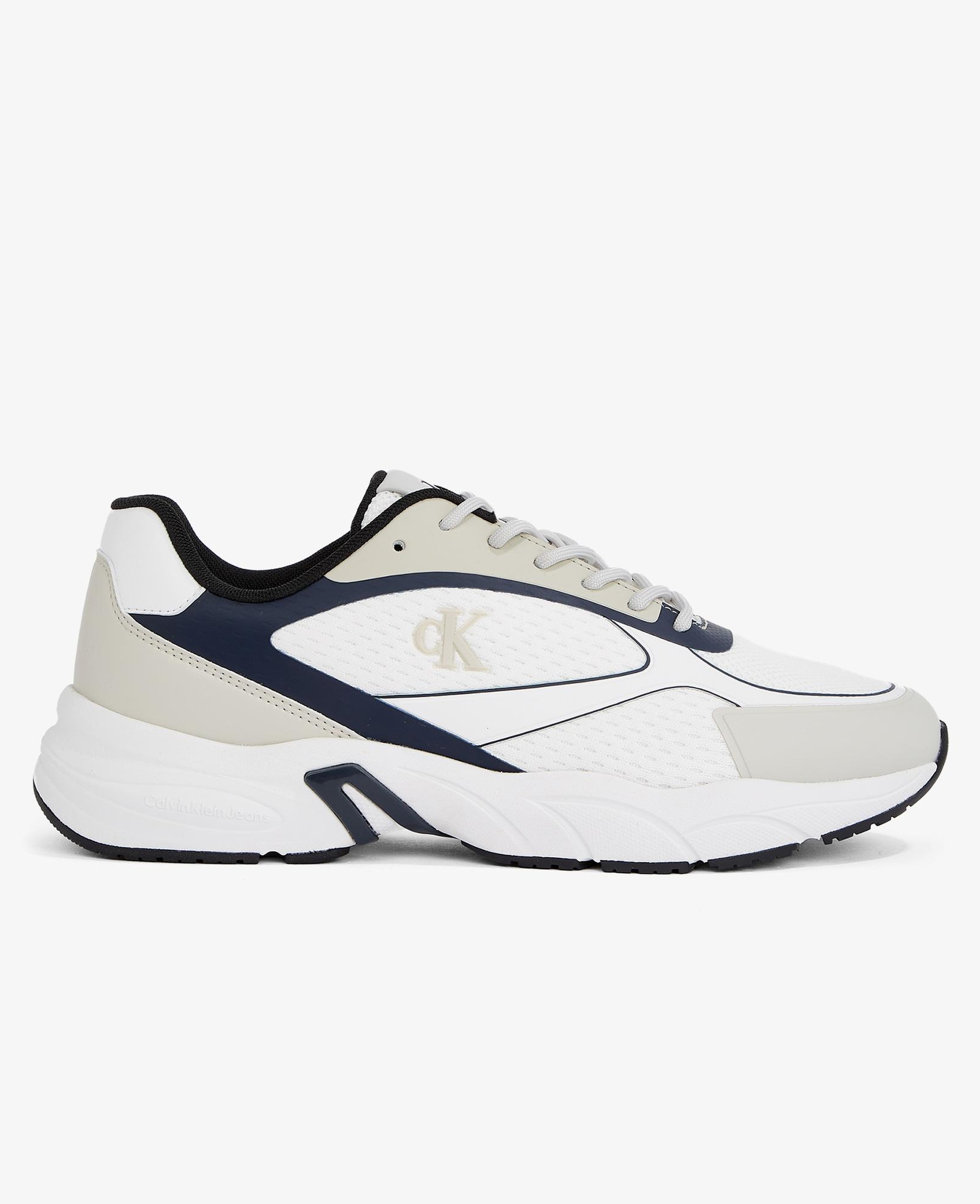 Calvin Klein Retro Tennis Low Knit Mix Erkek Beyaz Sneaker