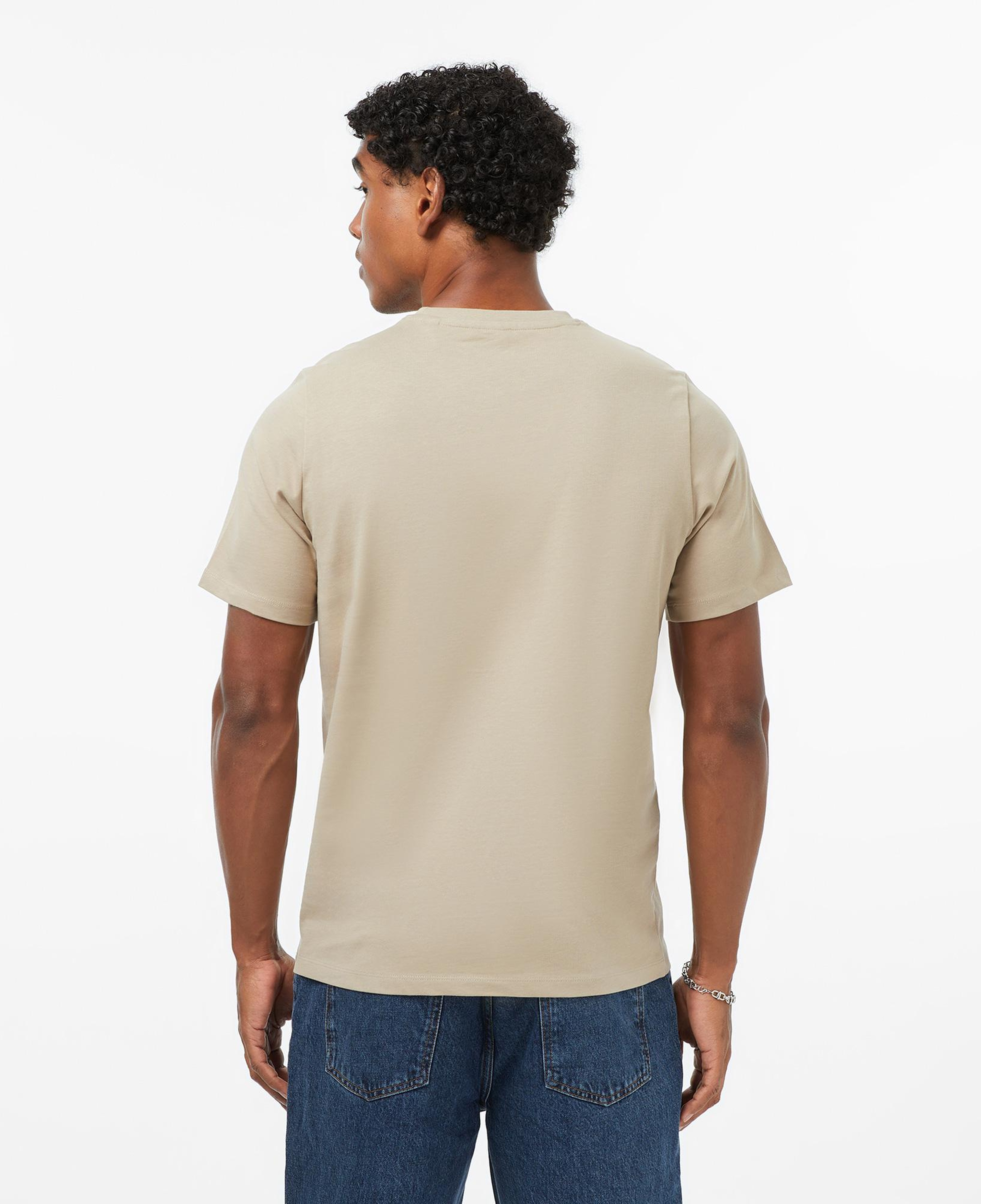 Guess Patch Regular Fit Erkek Bej T-Shirt