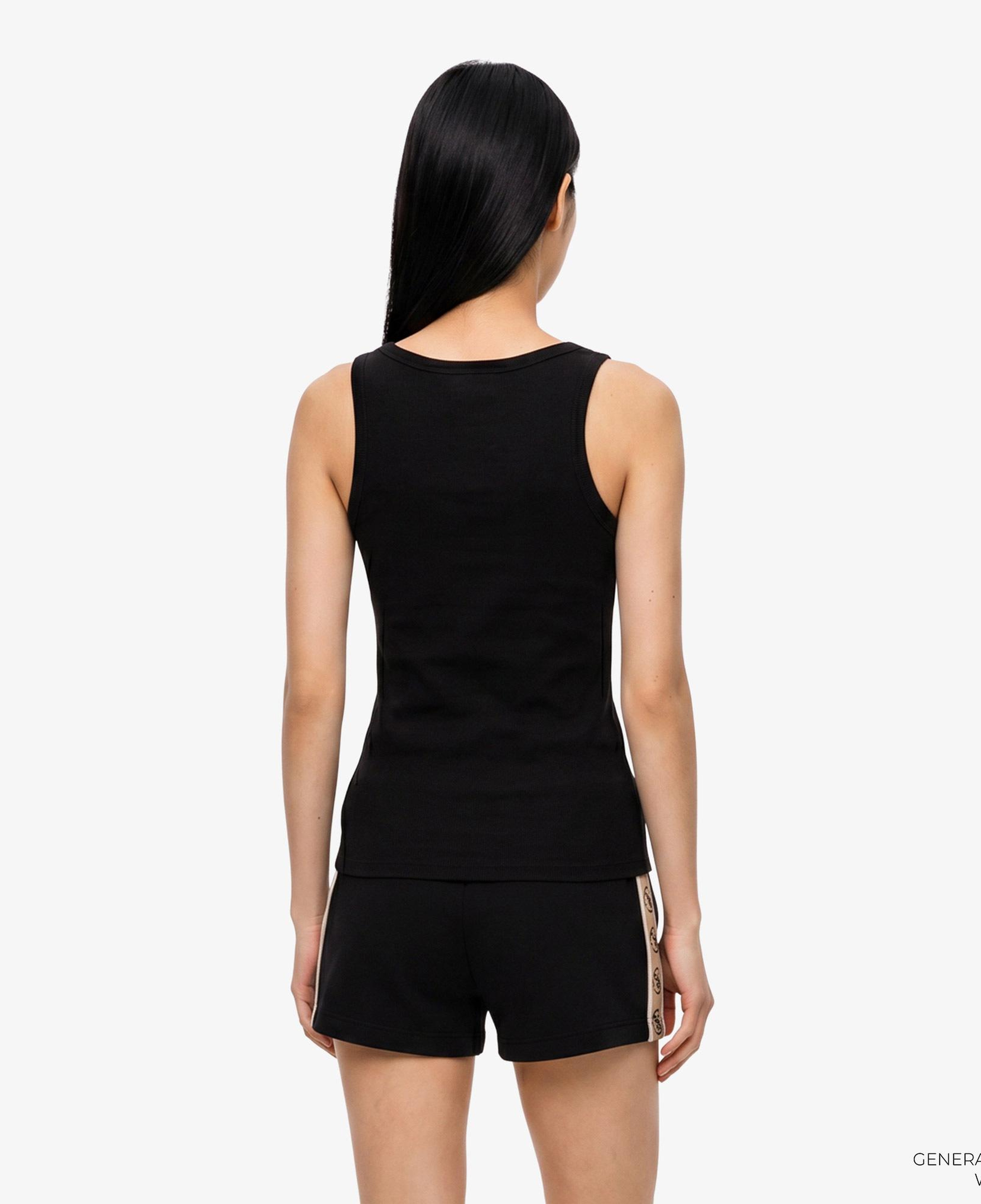 Guess Kadın Siyah Kolsuz T-Shirt