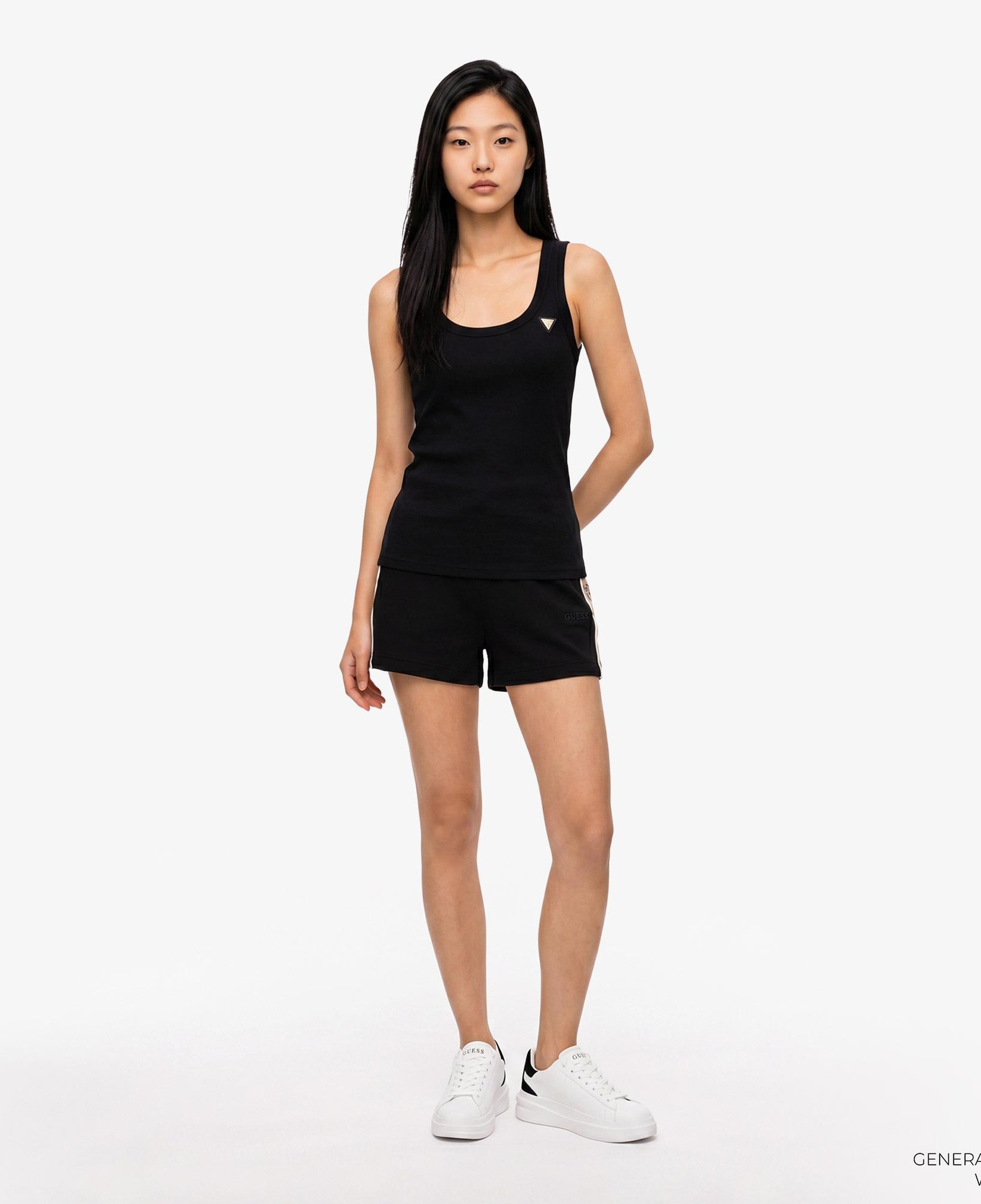 Guess Kadın Siyah Kolsuz T-Shirt