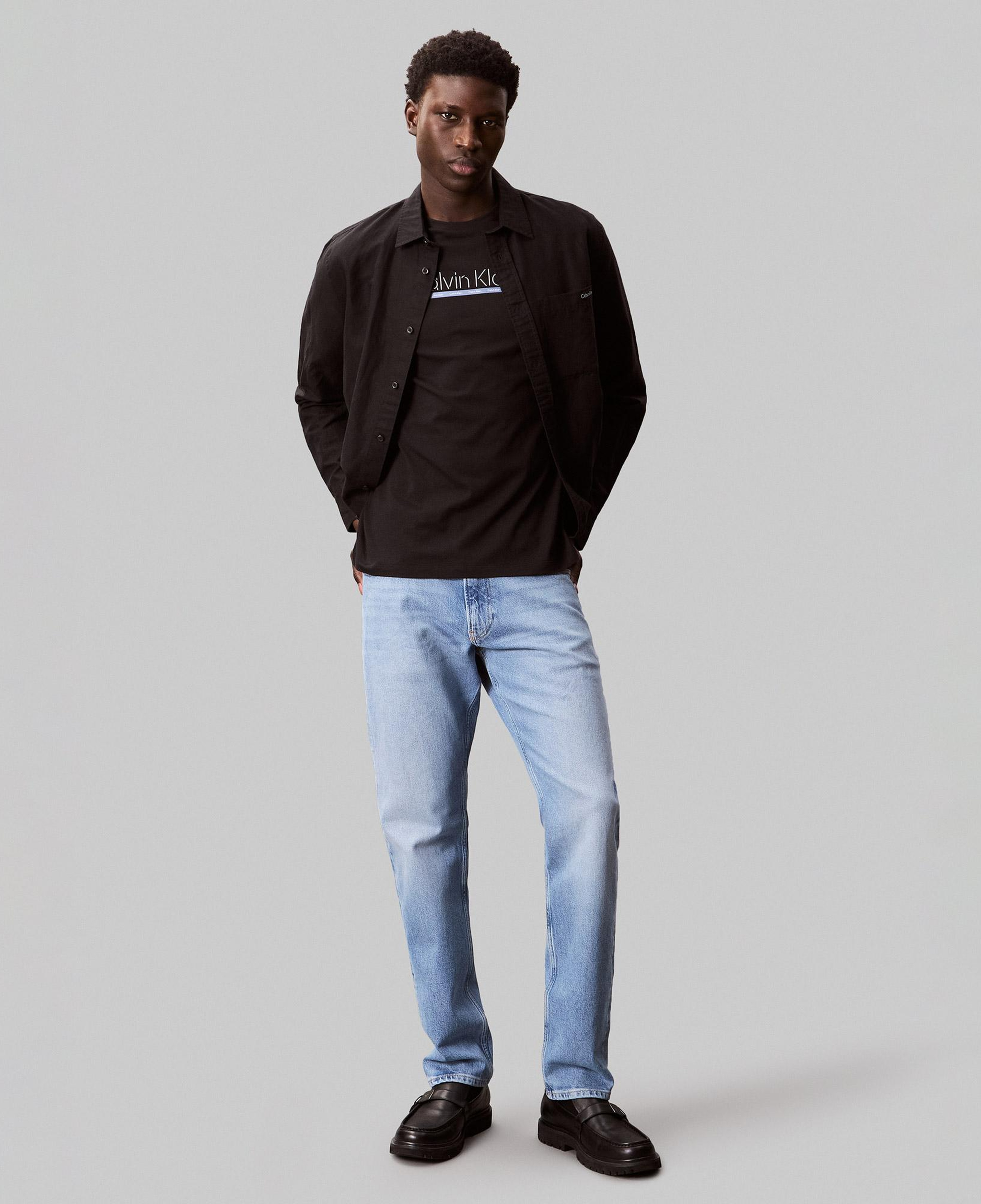 Calvin Klein Outline Tape Graphic Erkek Siyah T-Shirt